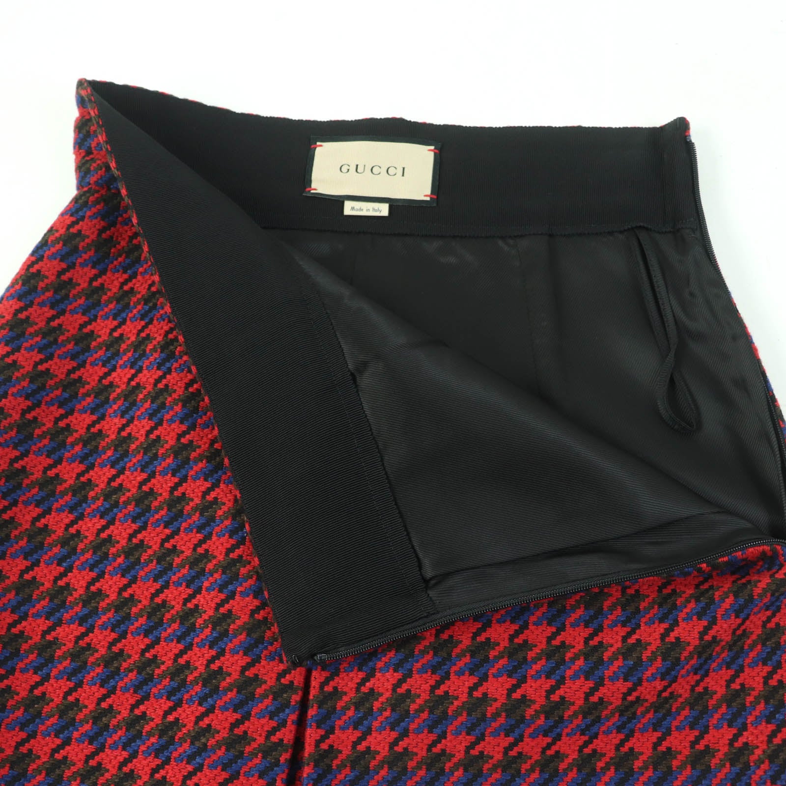 GUCCI Wool Nylon Mini Skirt Red 38 Women