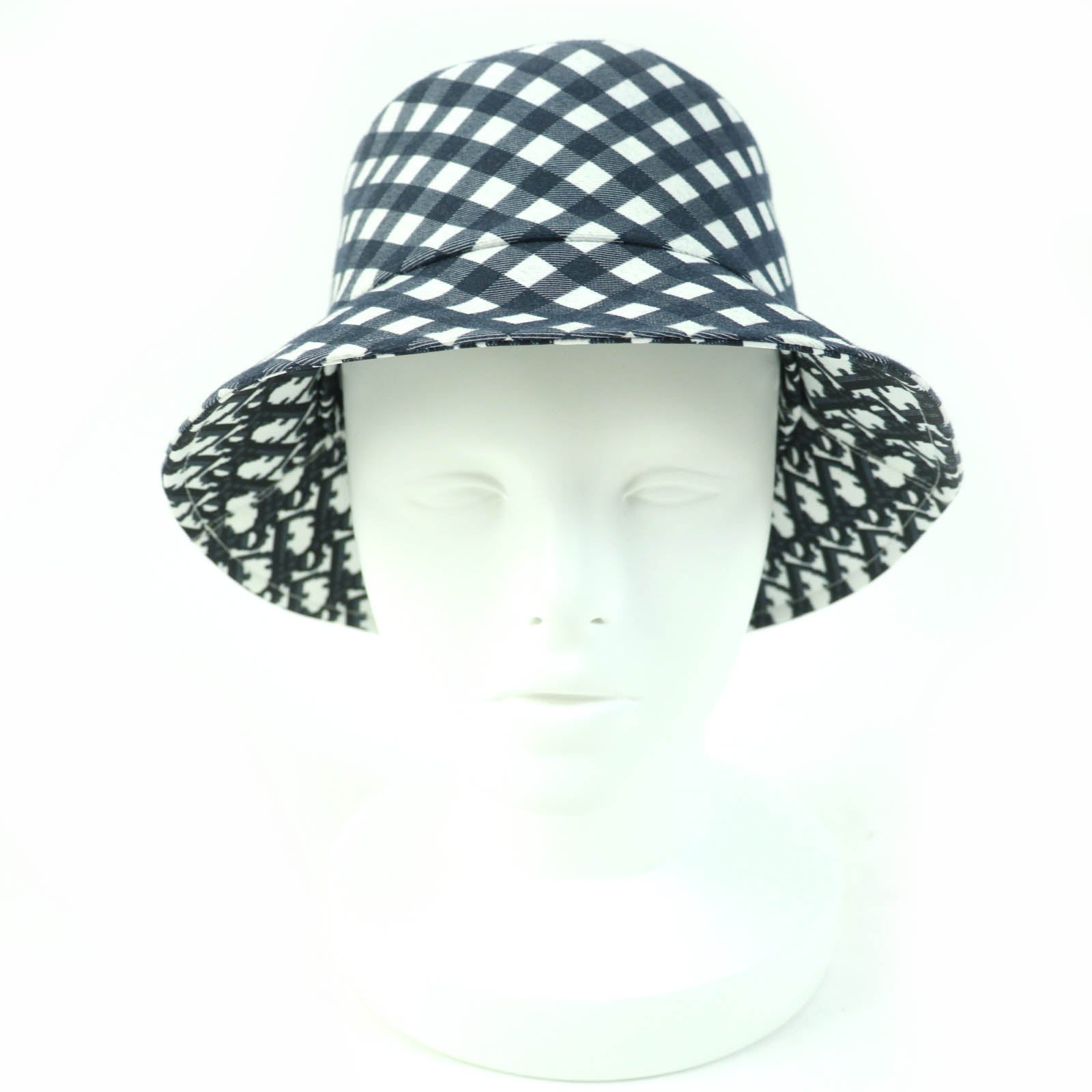 Dior Oblique Bucket Hat Navy Ivory Women