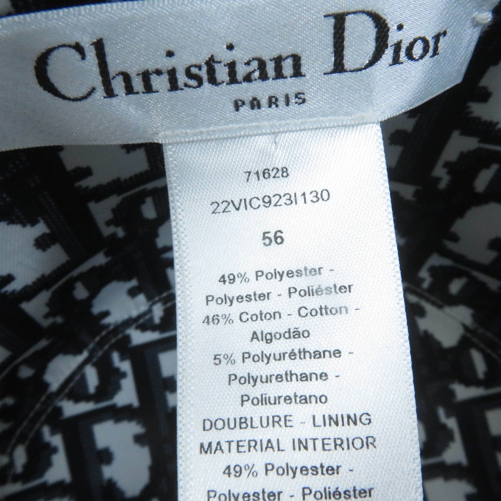 Dior Oblique Bucket Hat Navy Ivory Women