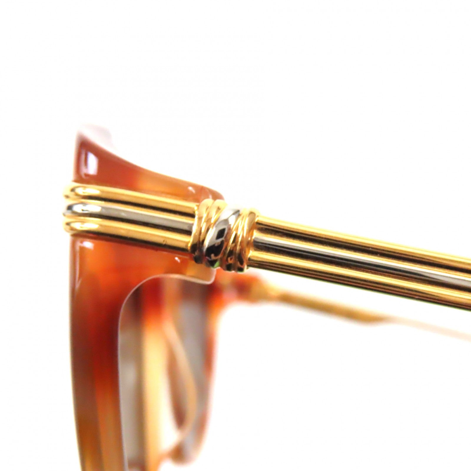 Cartier Trinity Marble Sunglasses Brown Gold