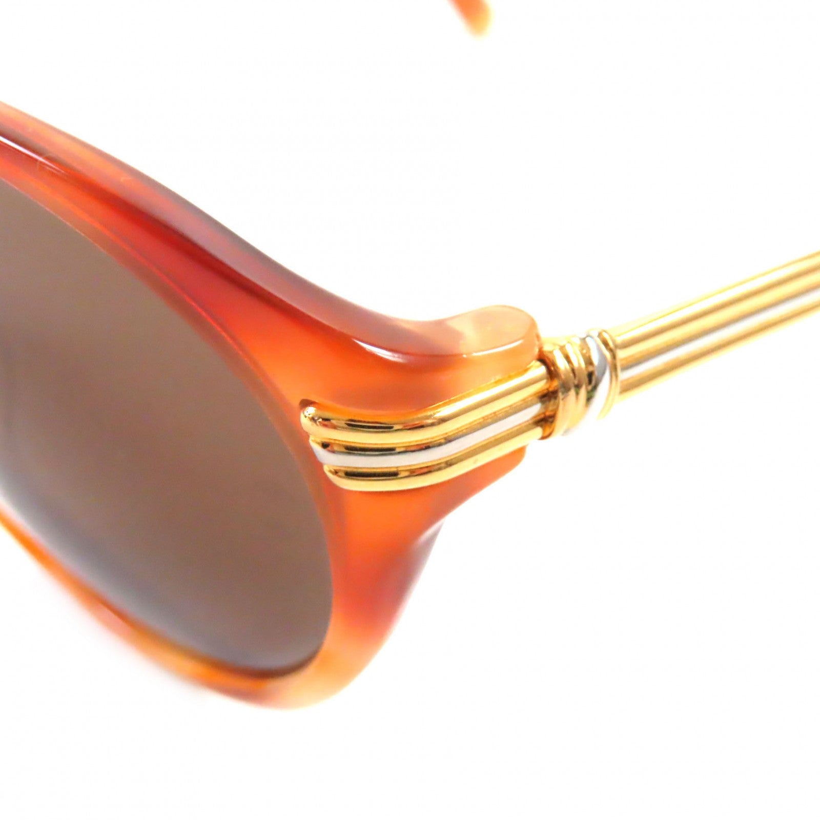 Cartier Trinity Marble Sunglasses Brown Gold