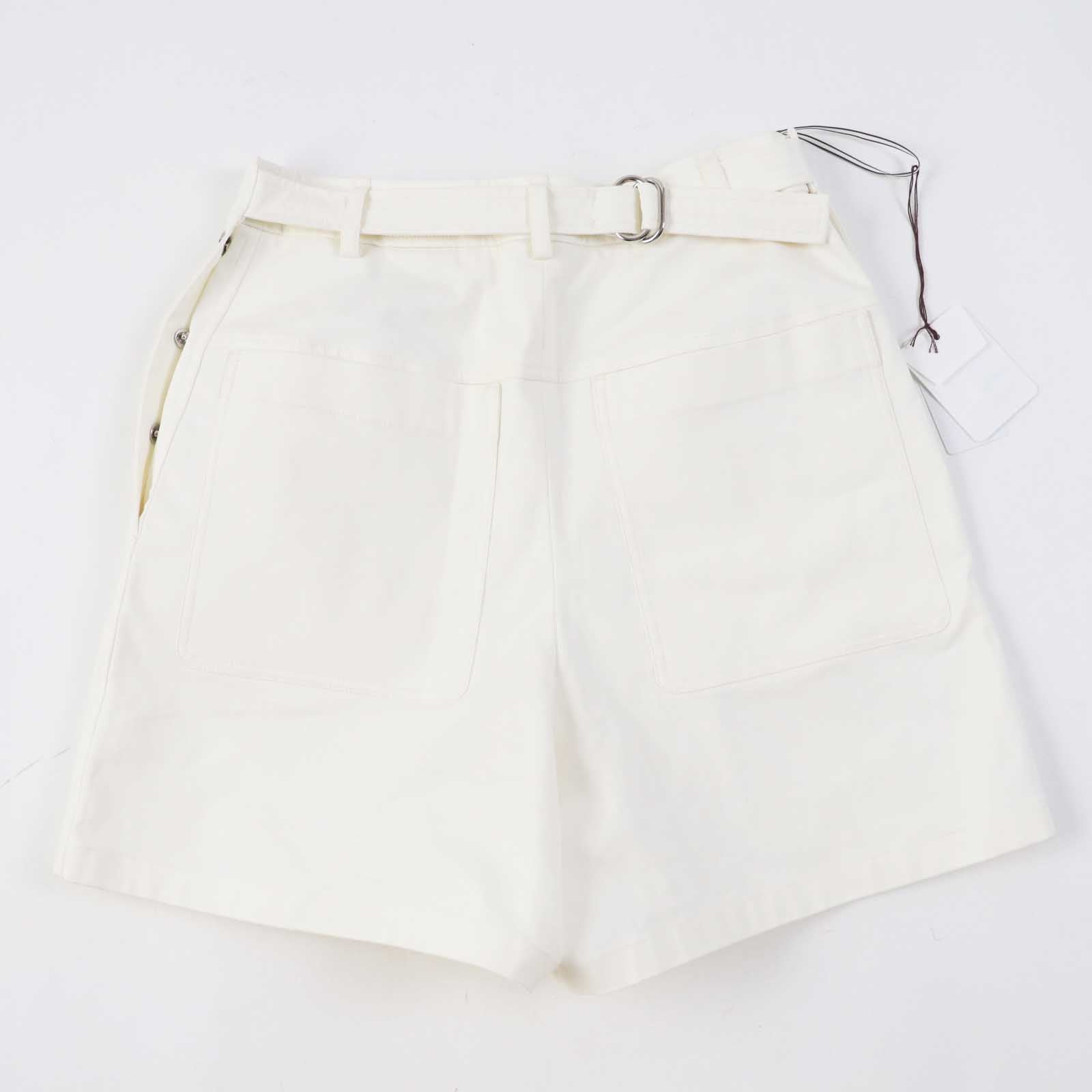 HERMES Cotton Polyurethane Shorts White 36 Women