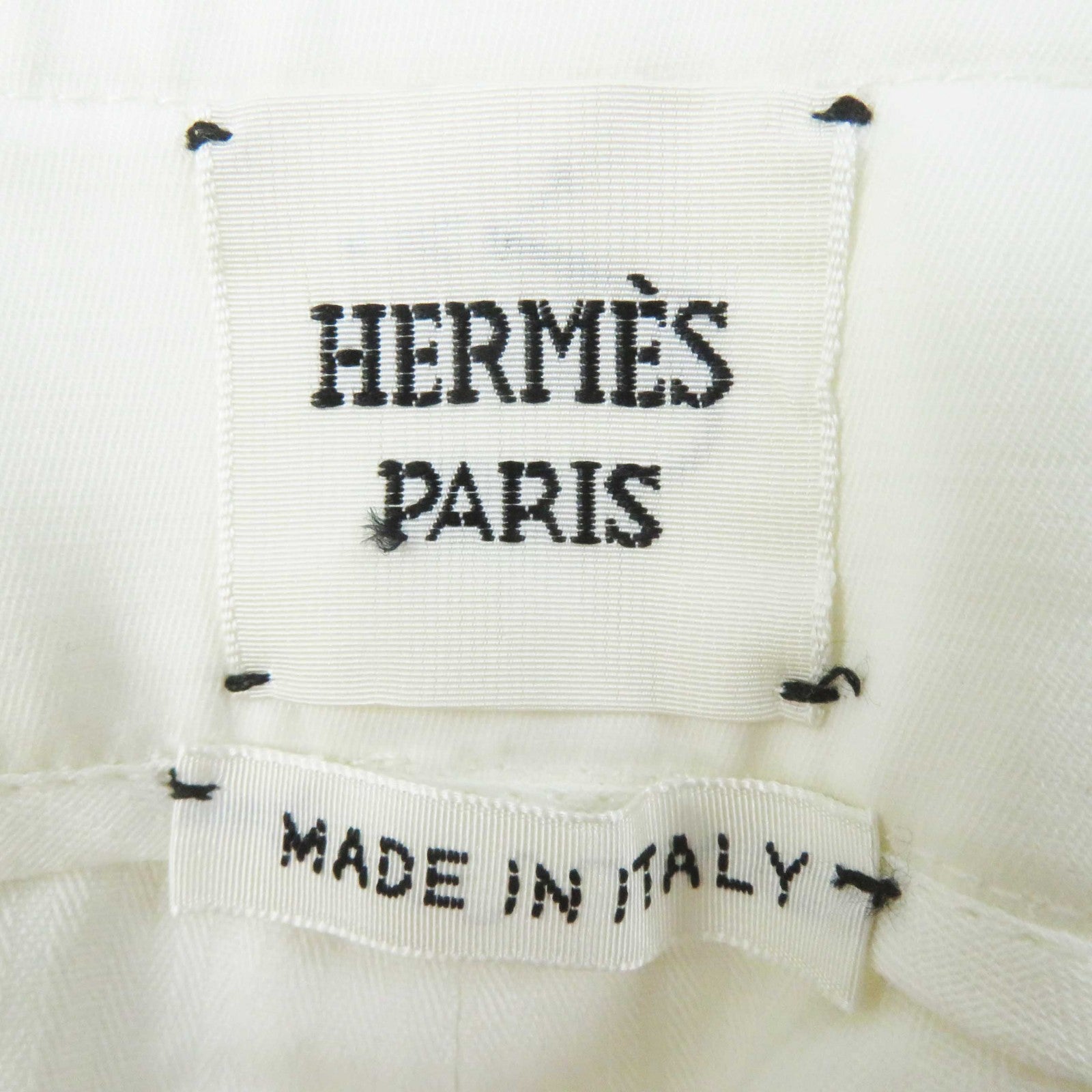 HERMES Cotton Polyurethane Shorts White 36 Women