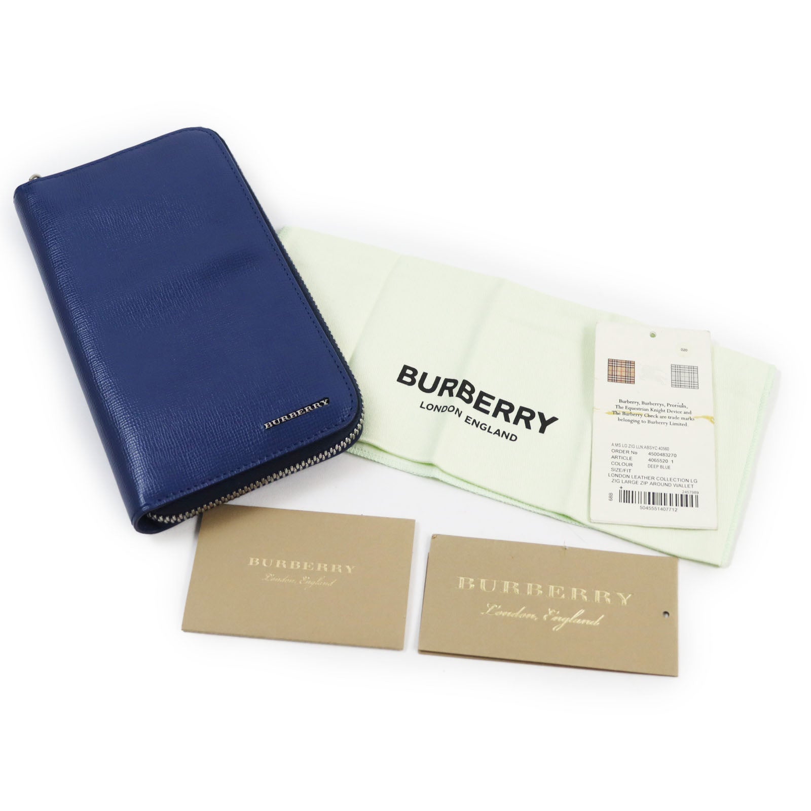 Burberry Leather Round Zip Long Wallet 4065520