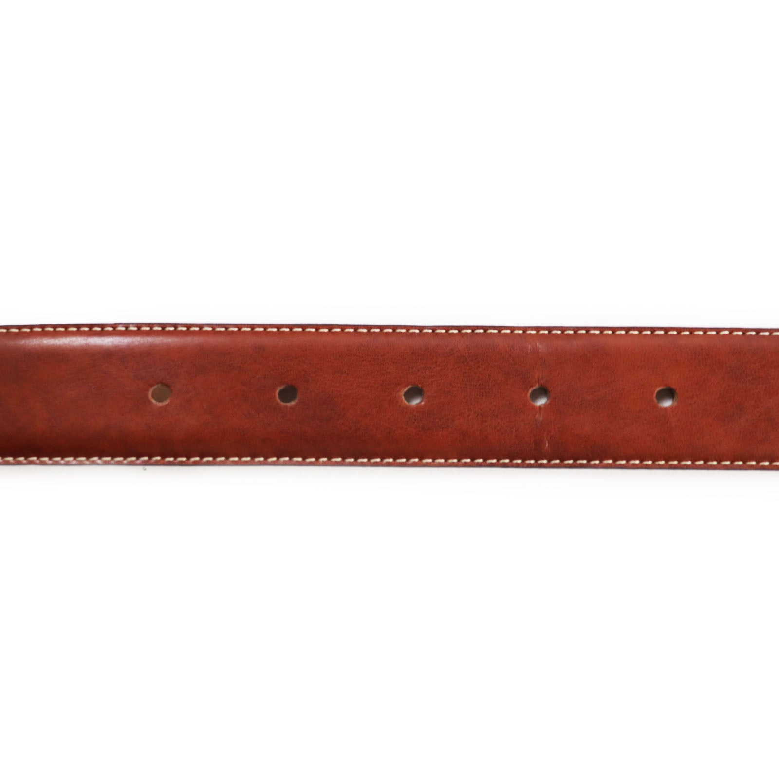 GOLD PFEIL Leather Belt Brown Made in Italy