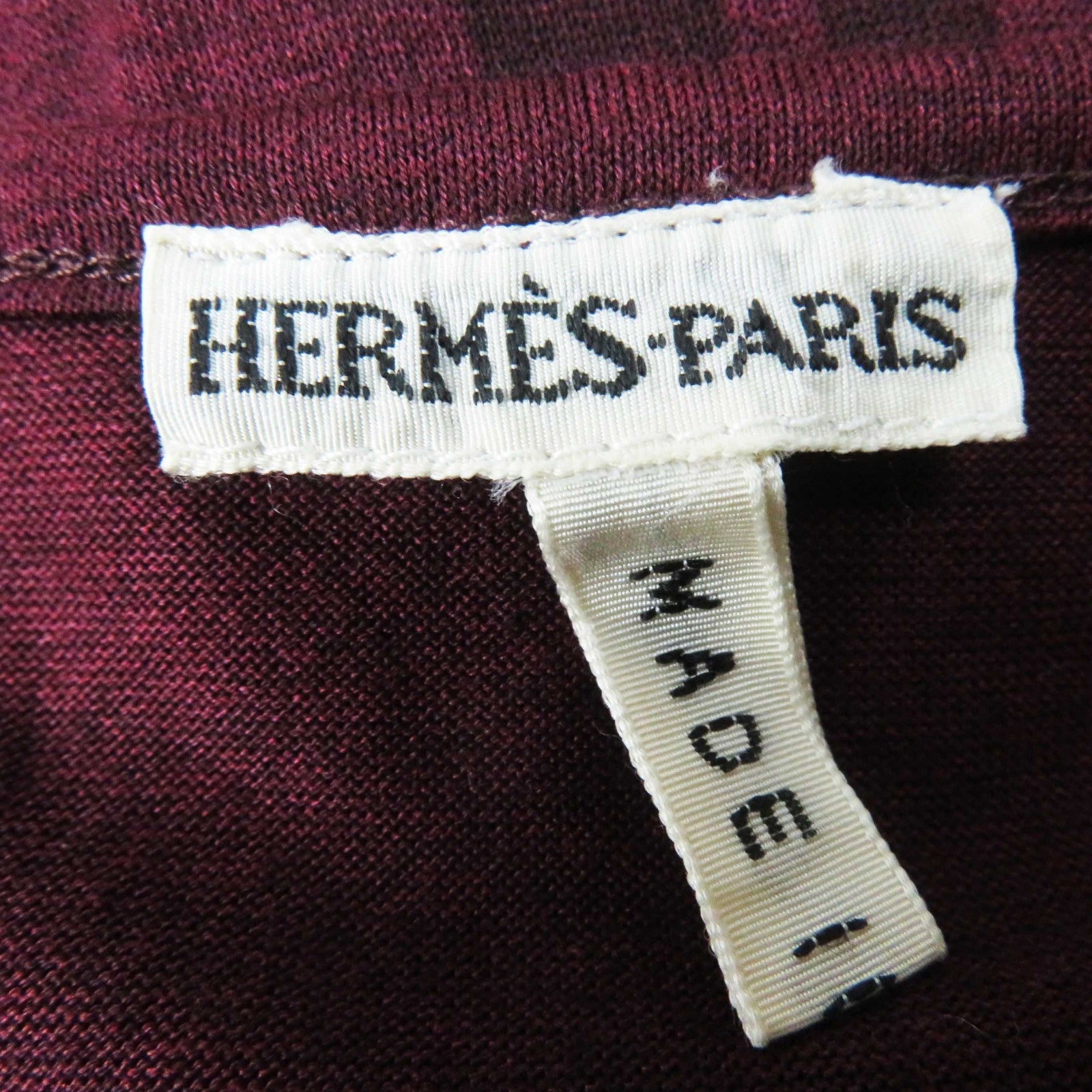 HERMES Margiela Cotton English Pattern Long T-shirt