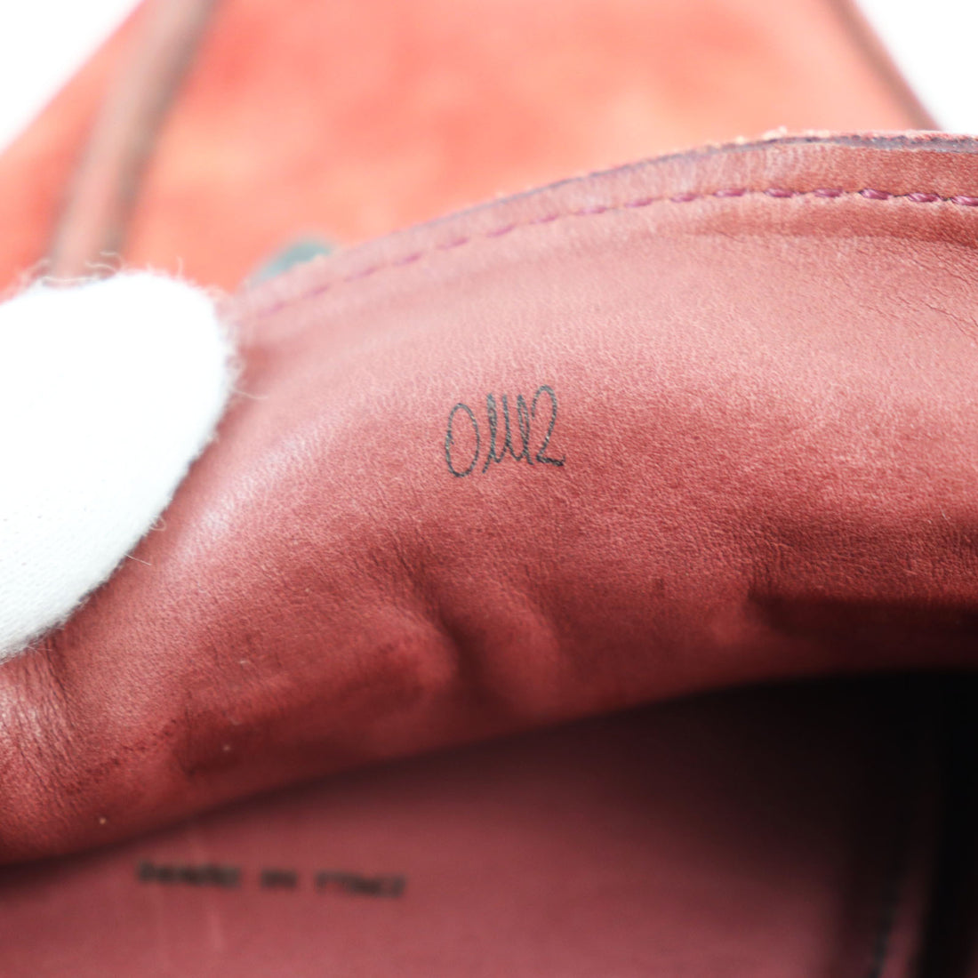 Berluti Suede Leather Tassel Loafers Red 7.5