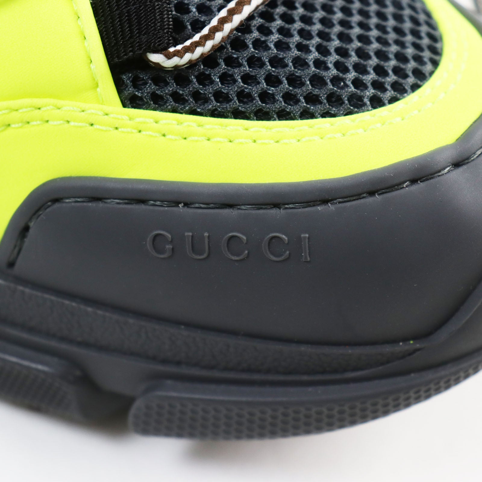 GUCCI FLASHTREK SNEAKER 8.5 Yellow Gray