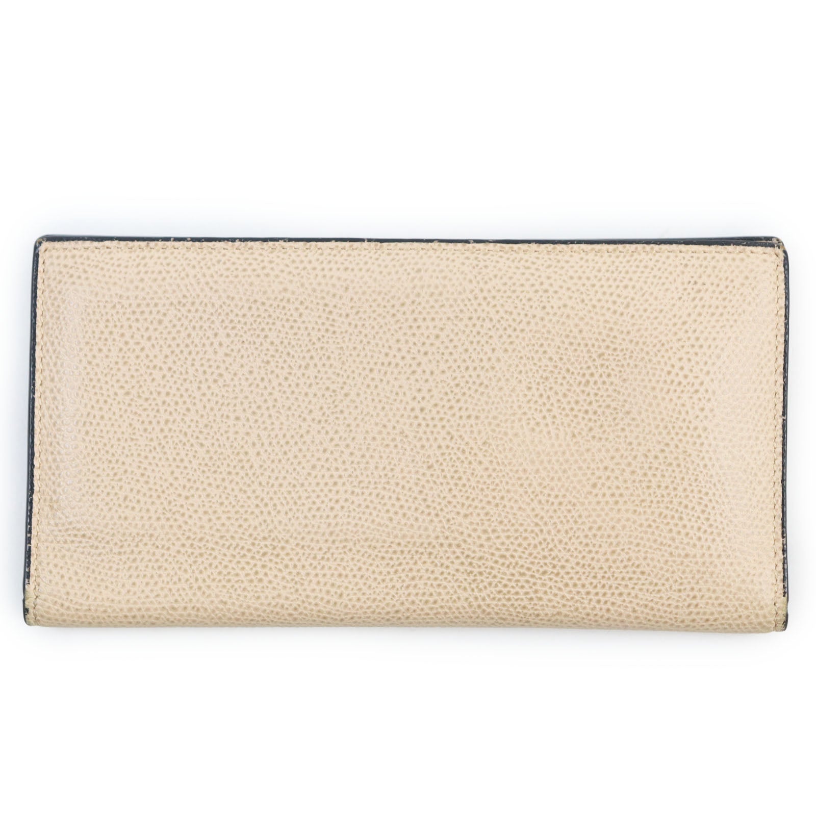 Valextra Bifold Long Wallet Leather Beige