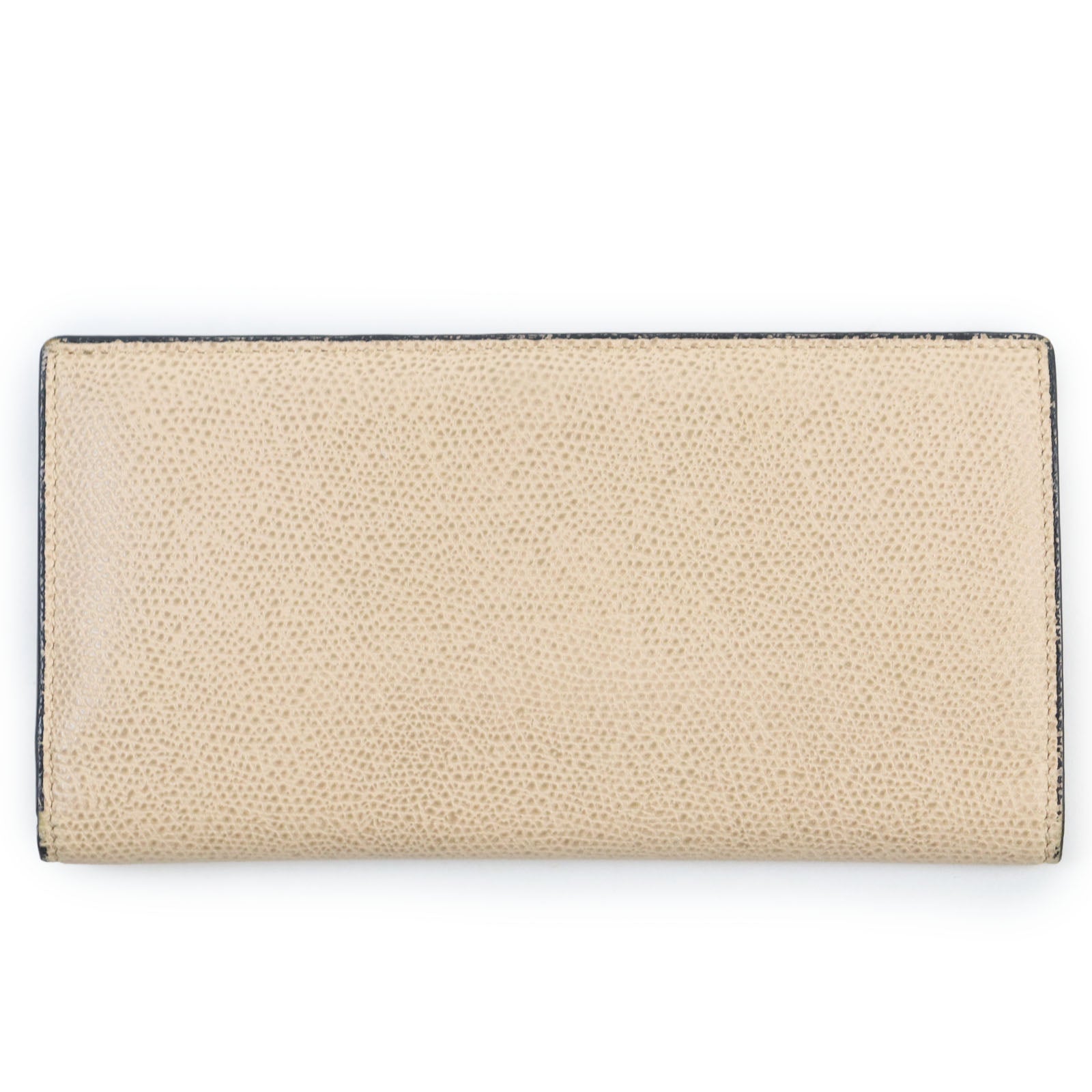 Valextra Bifold Long Wallet Leather Beige