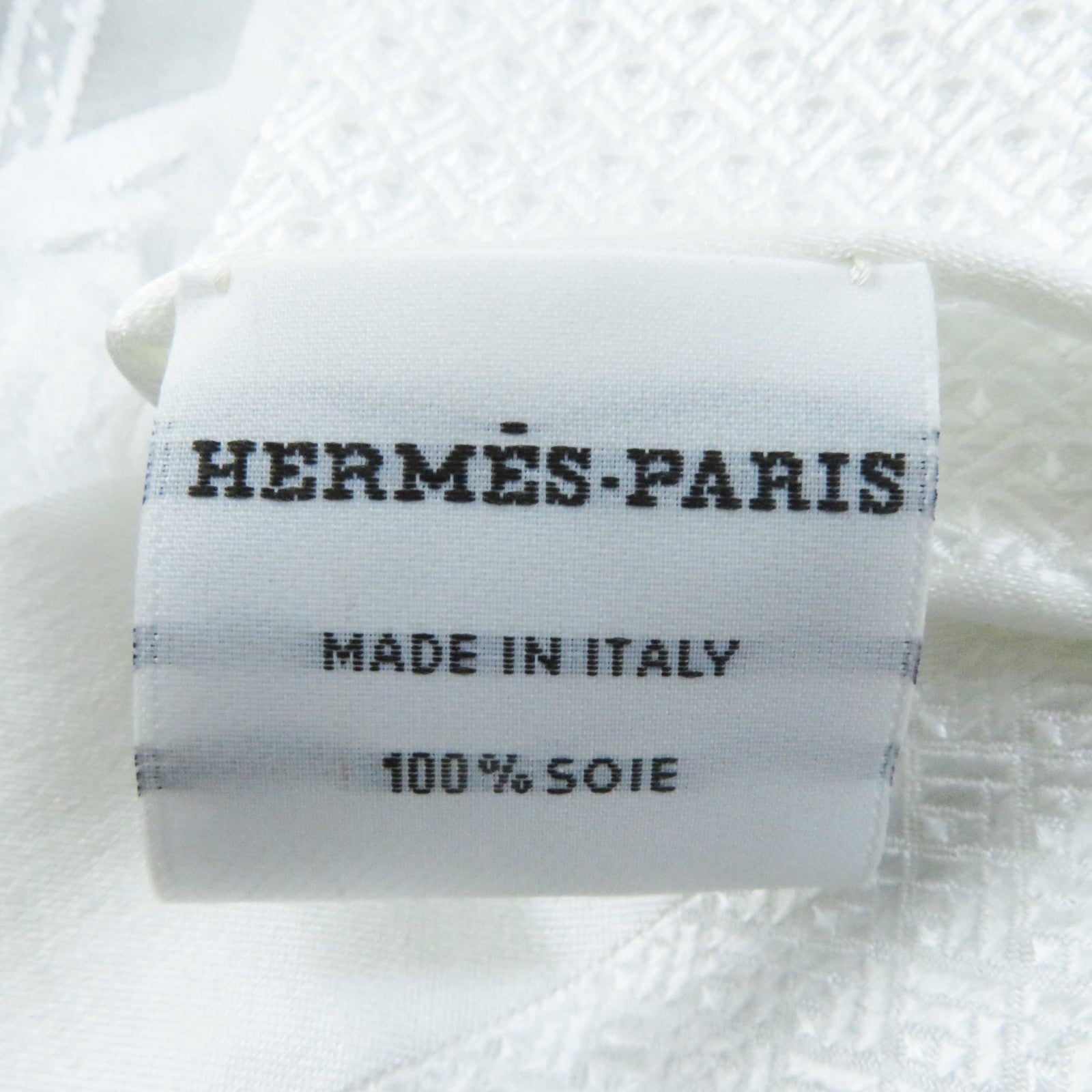 Hermes Quadrige Silk Scarf White