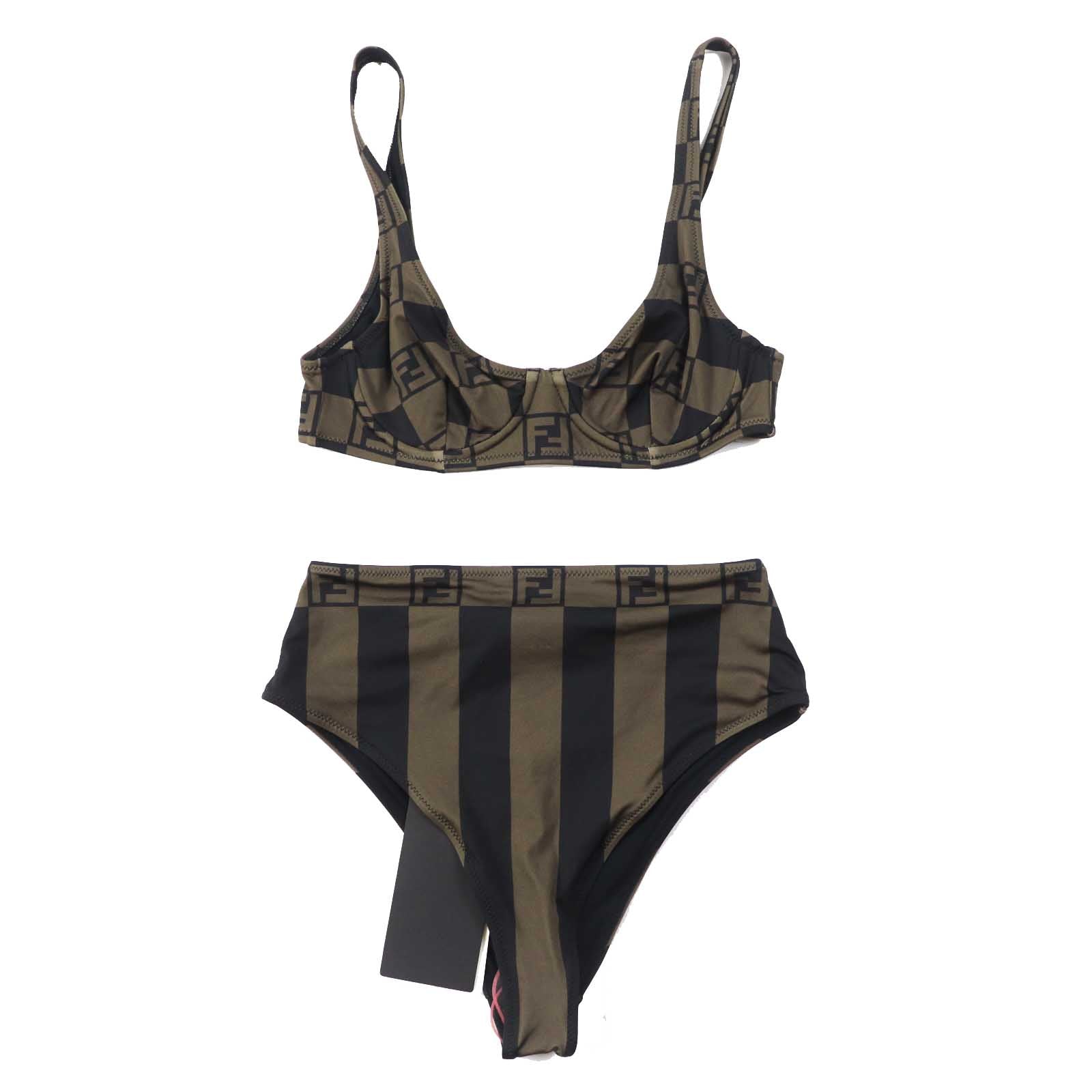 Fendi Nylon Polyurethane Zucca Bikini Swimwear