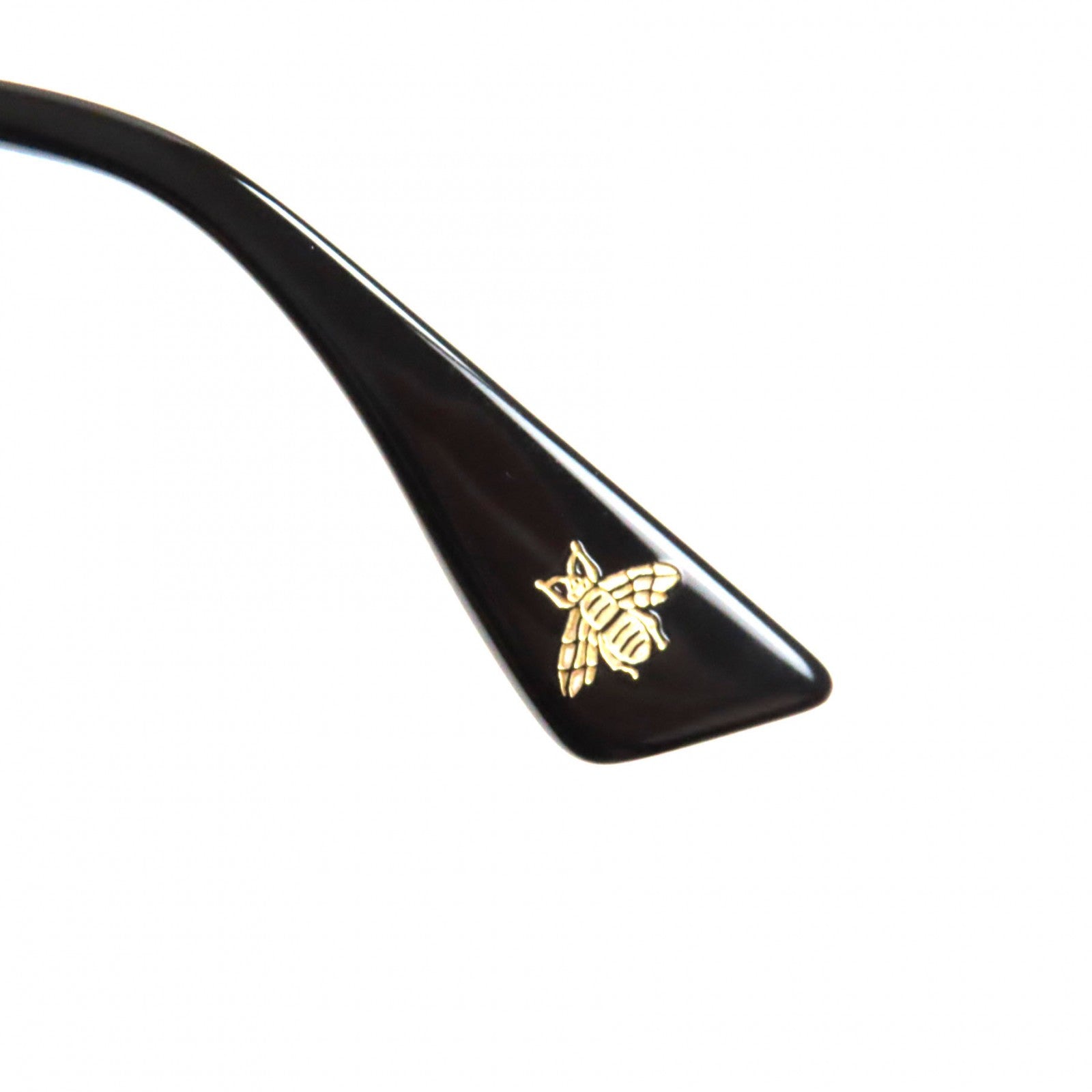 Gucci GG0061S Round Sunglasses Black Gold