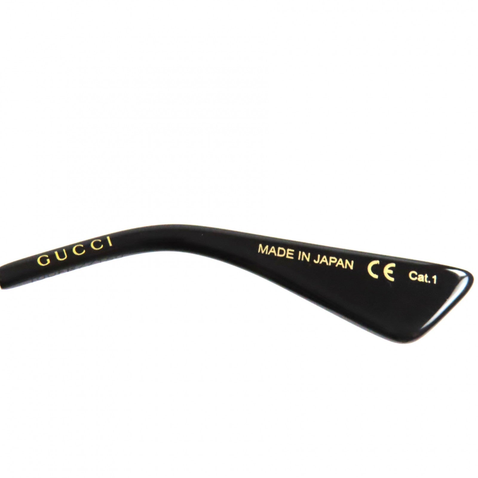 Gucci GG0061S Round Sunglasses Black Gold