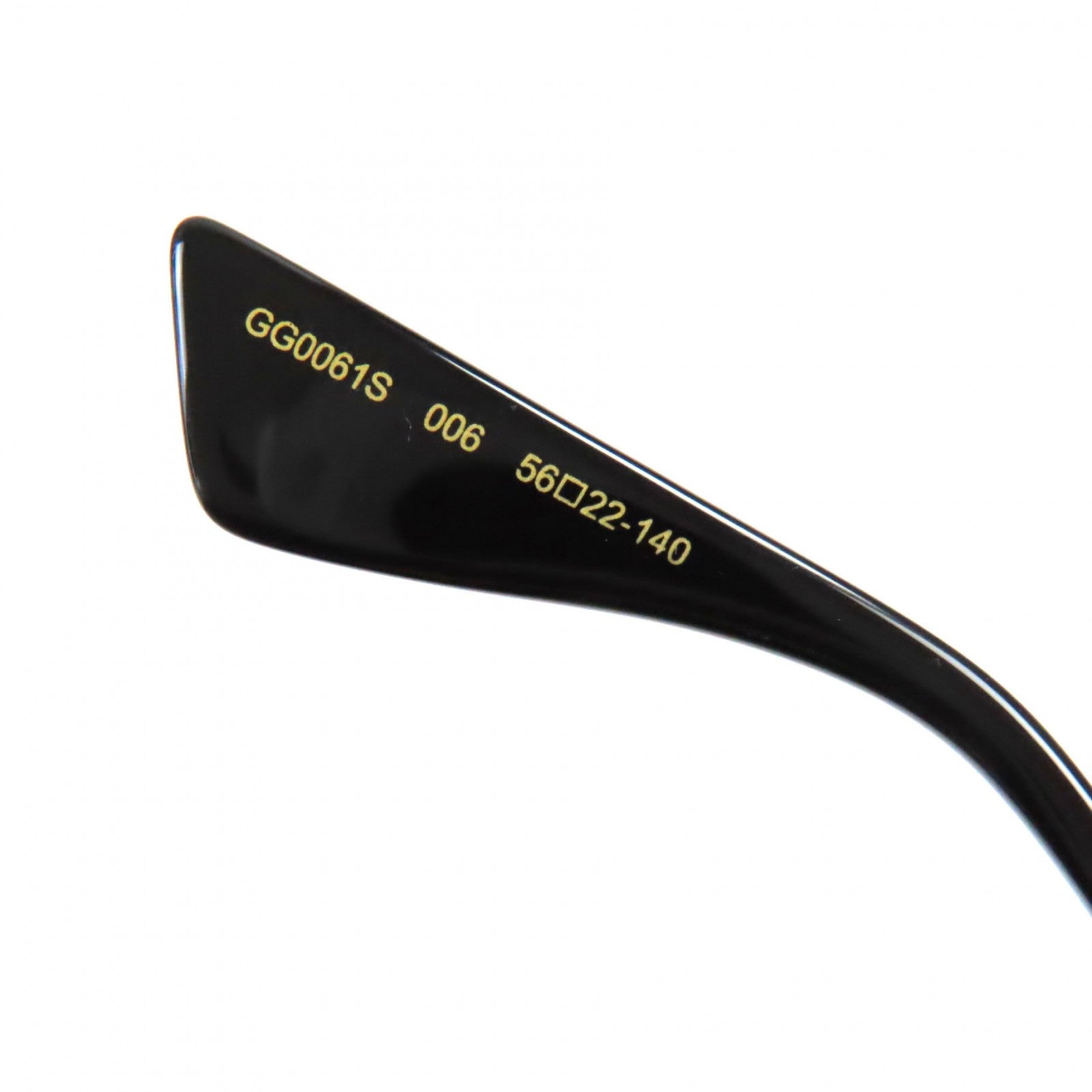 Gucci GG0061S Round Sunglasses Black Gold