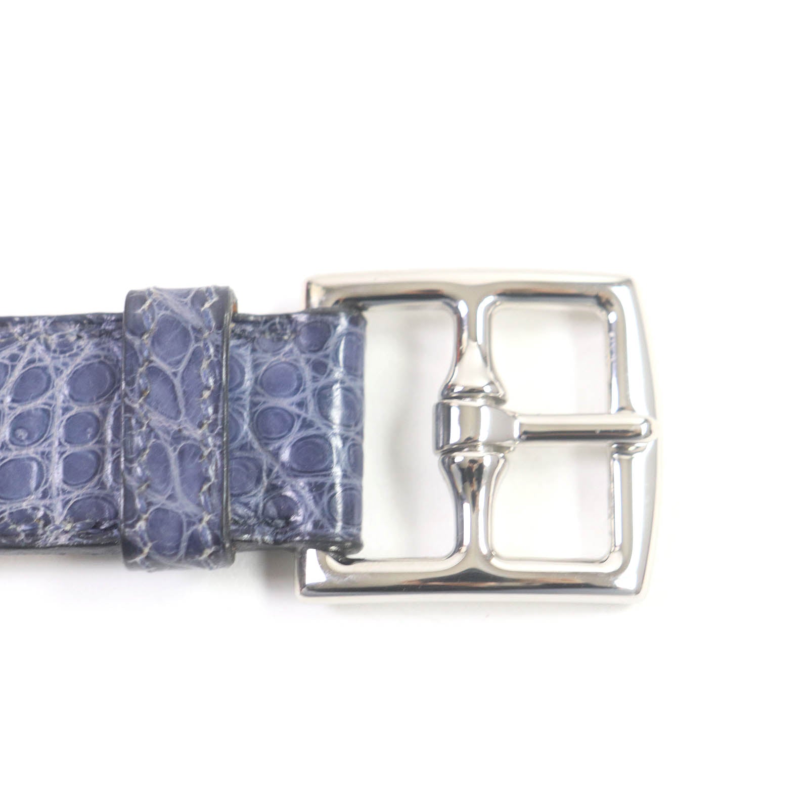 Hermes Alligator Leather Bracelet Blue 2007