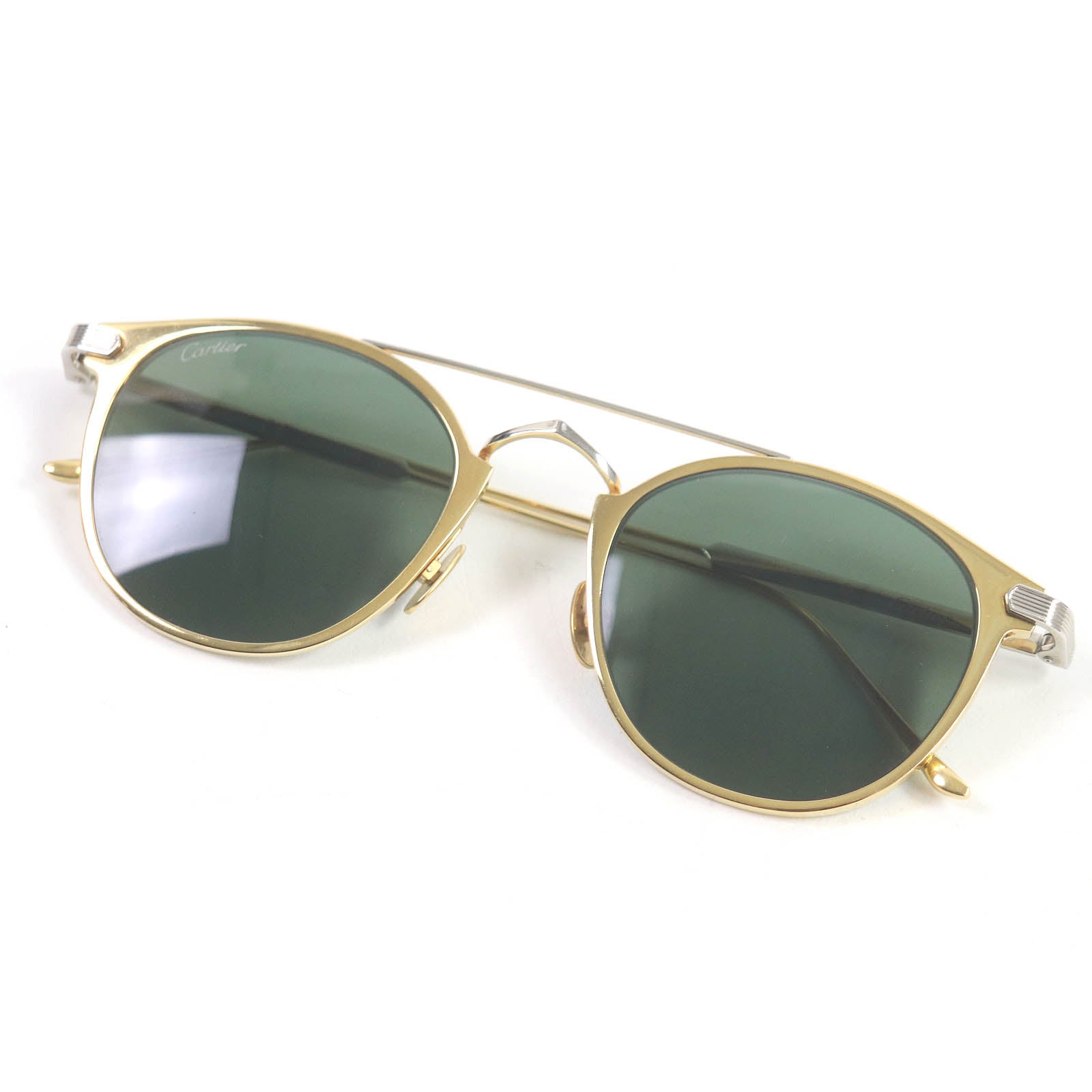 Cartier CT0015S C de Cartier Sunglasses Gold Silver Blue