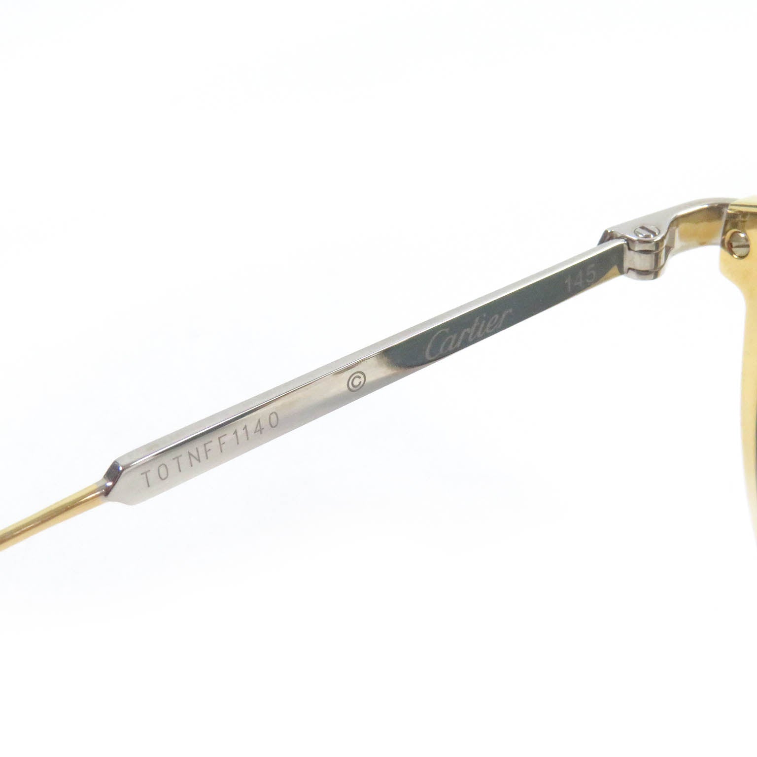 Cartier CT0015S C de Cartier Sunglasses Gold Silver Blue