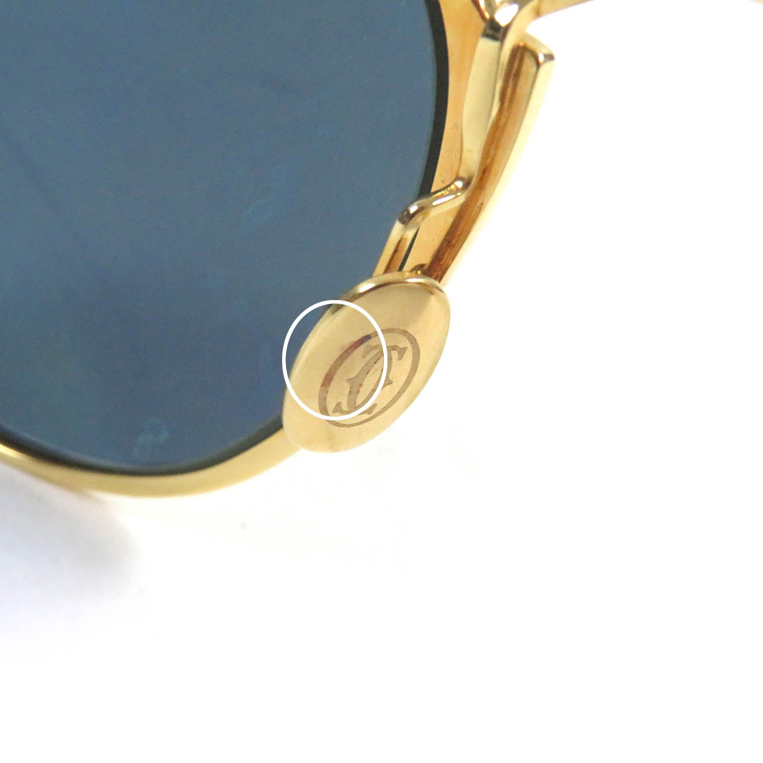 Cartier CT0015S C de Cartier Sunglasses Gold Silver Blue