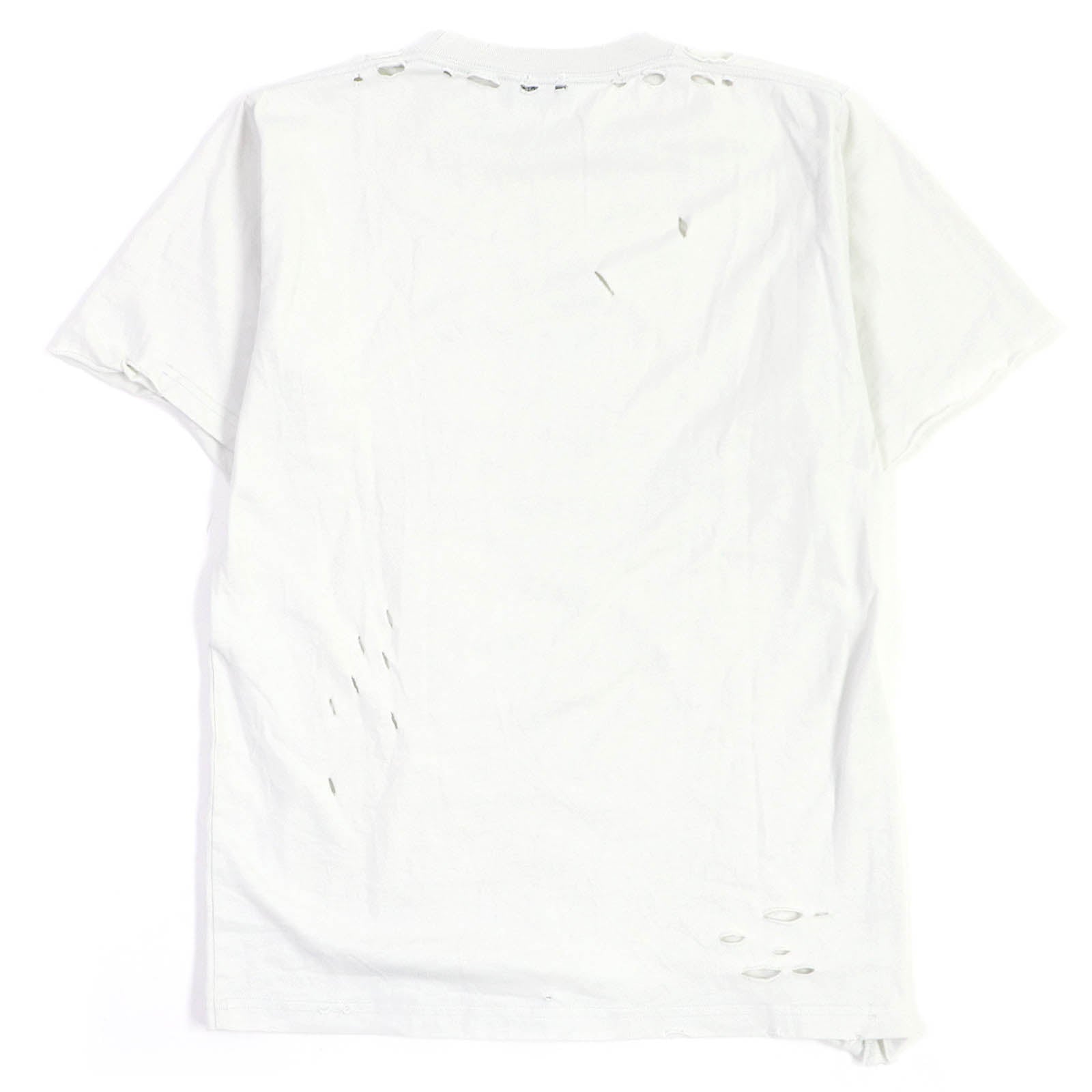 Balenciaga Cotton Destroyed T-shirt Ivory S