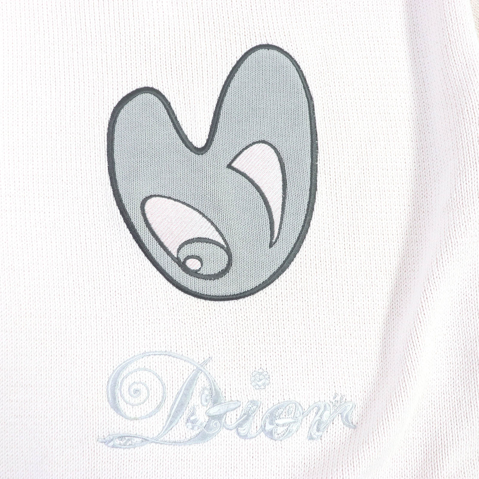 Dior Kenny Scharf Logo Embroidery Short Sleeve Knit T-Shirt