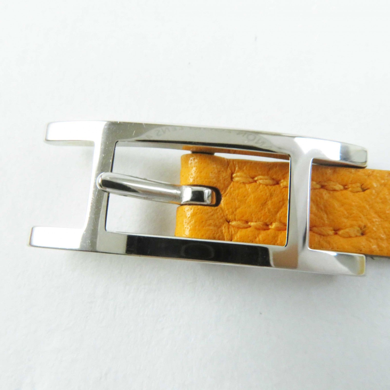 Hermes Leather Bracelet Yellow/White S