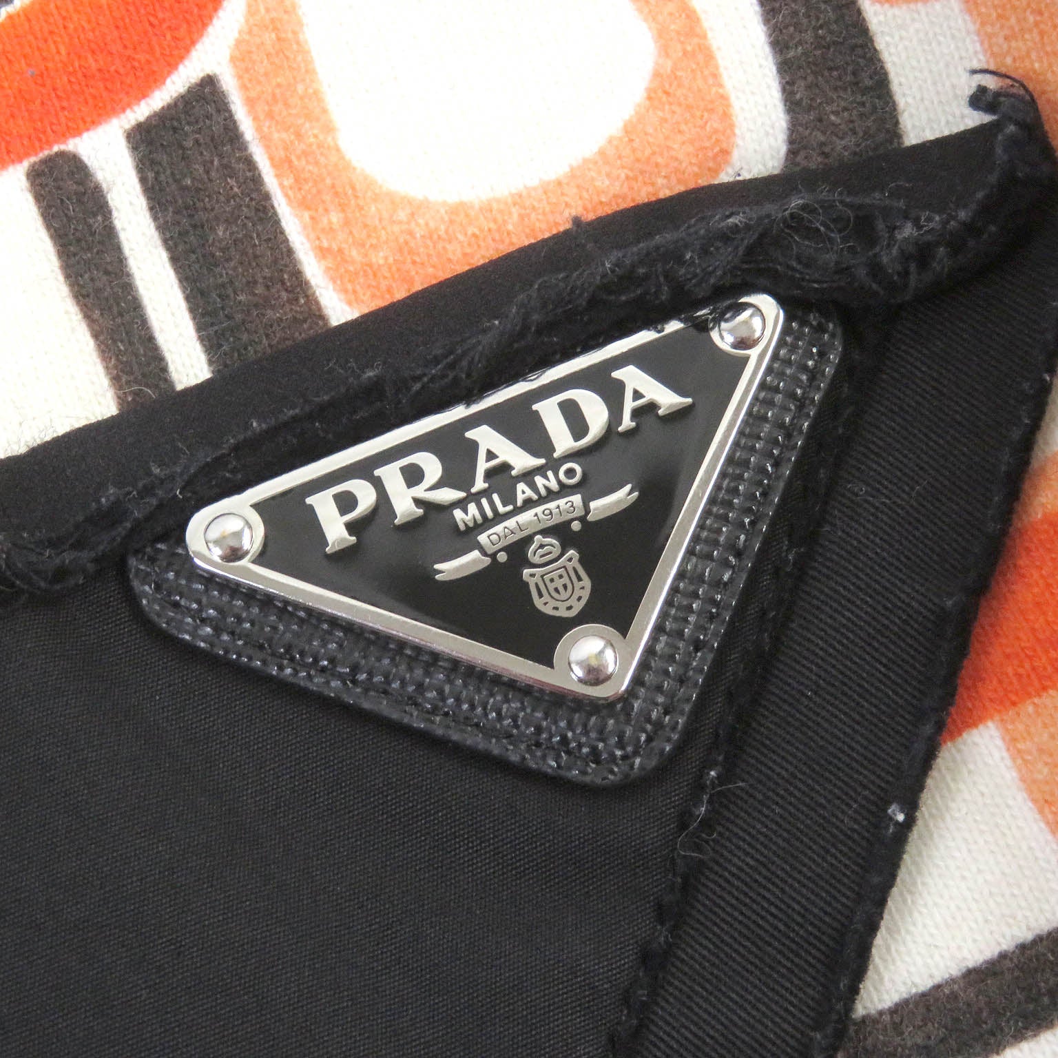 Prada Cotton Triangle Logo Pullover Hoodie M