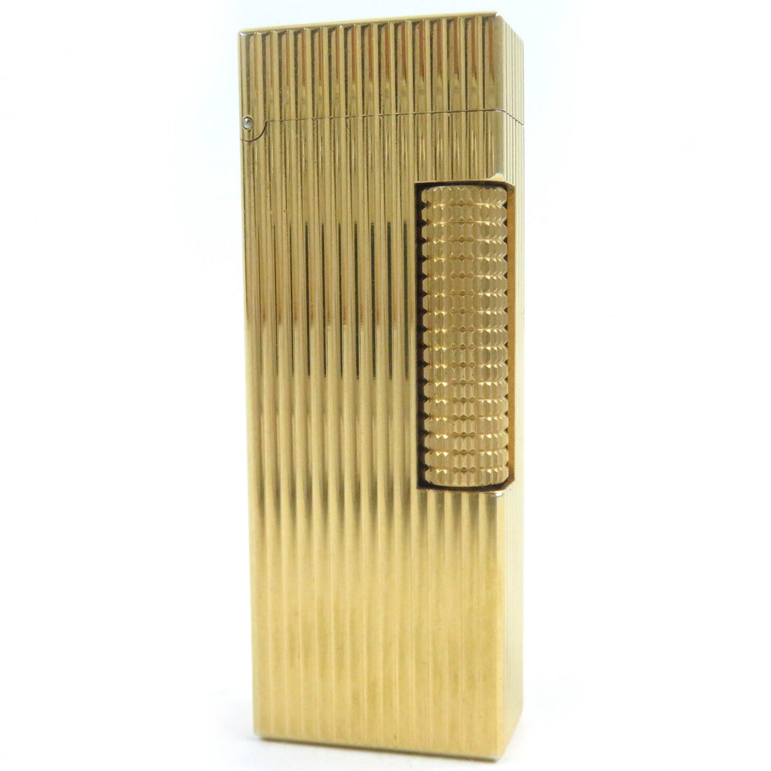 Dunhill Stripe Square Roller Gas Lighter Gold