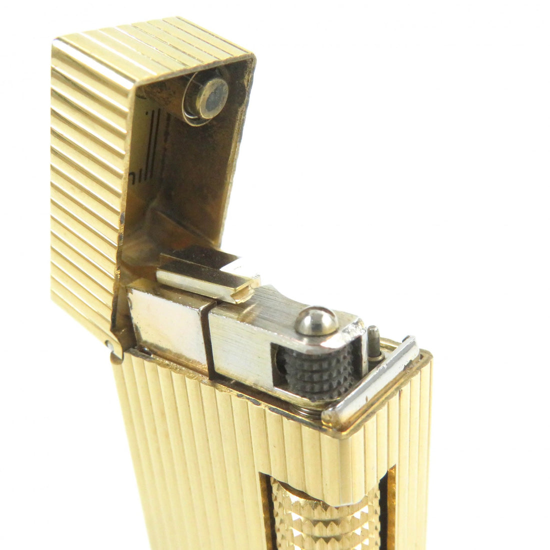 Dunhill Stripe Square Roller Gas Lighter Gold