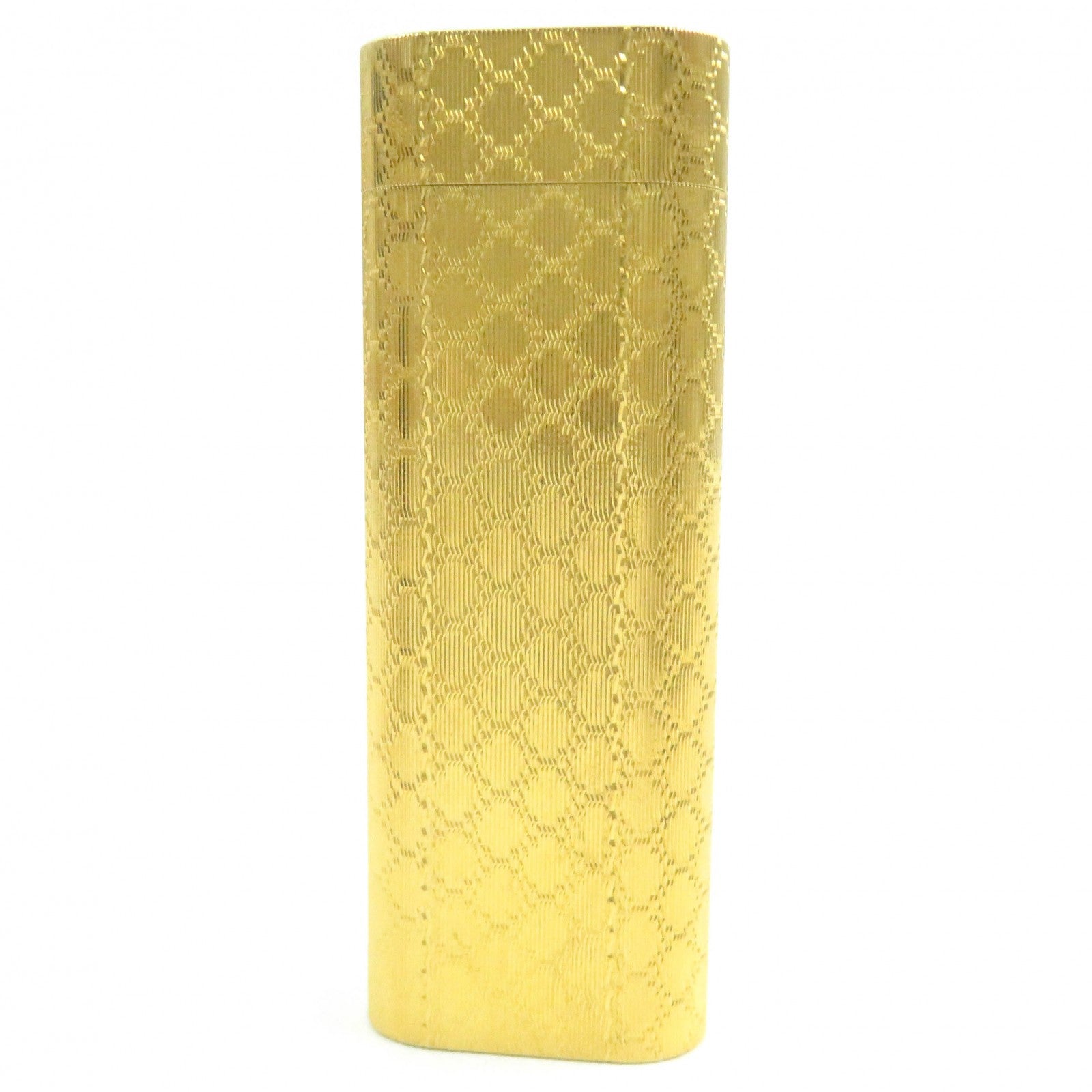 Cartier Grid Pattern Oval Roller Gas Lighter Gold