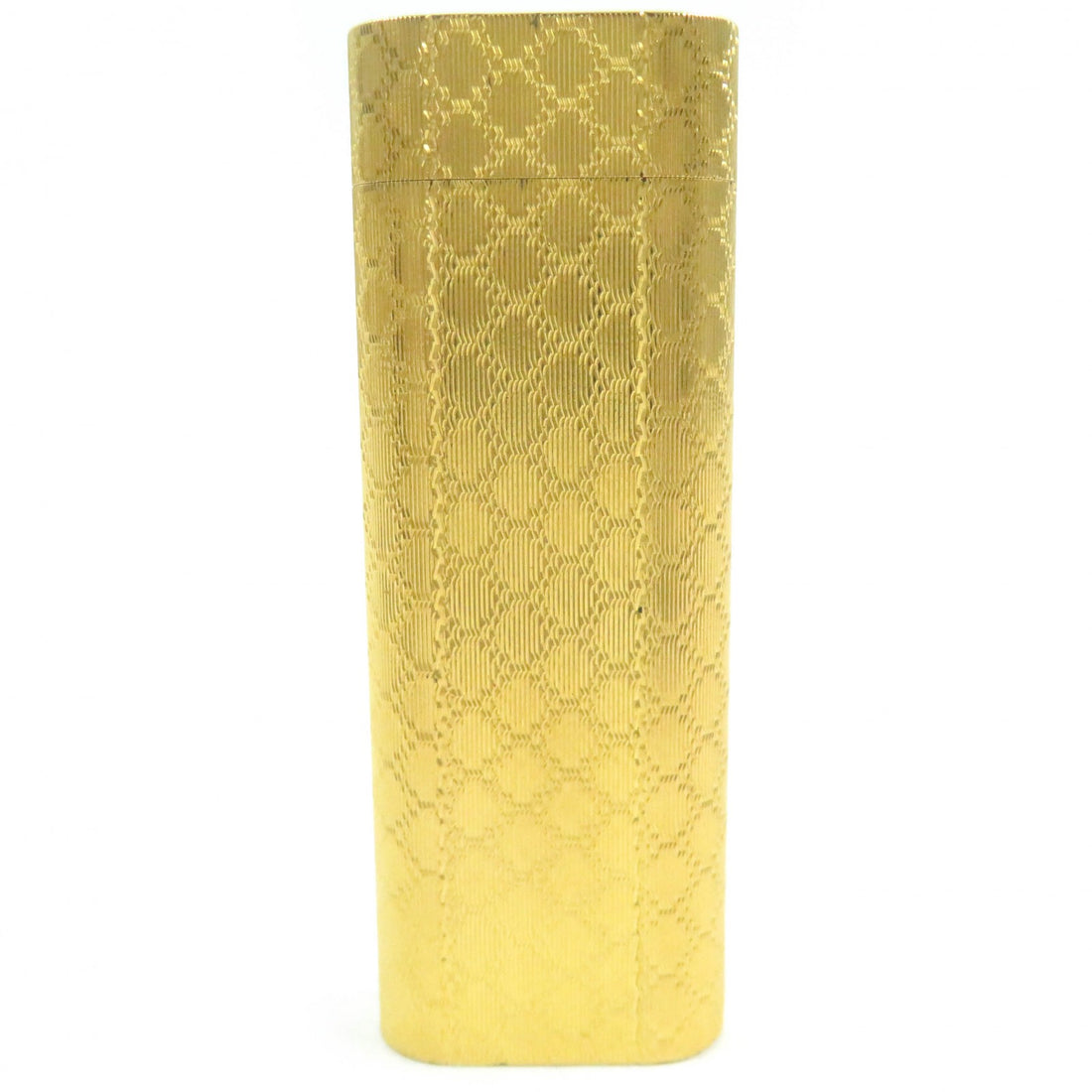 Cartier Grid Pattern Oval Roller Gas Lighter Gold