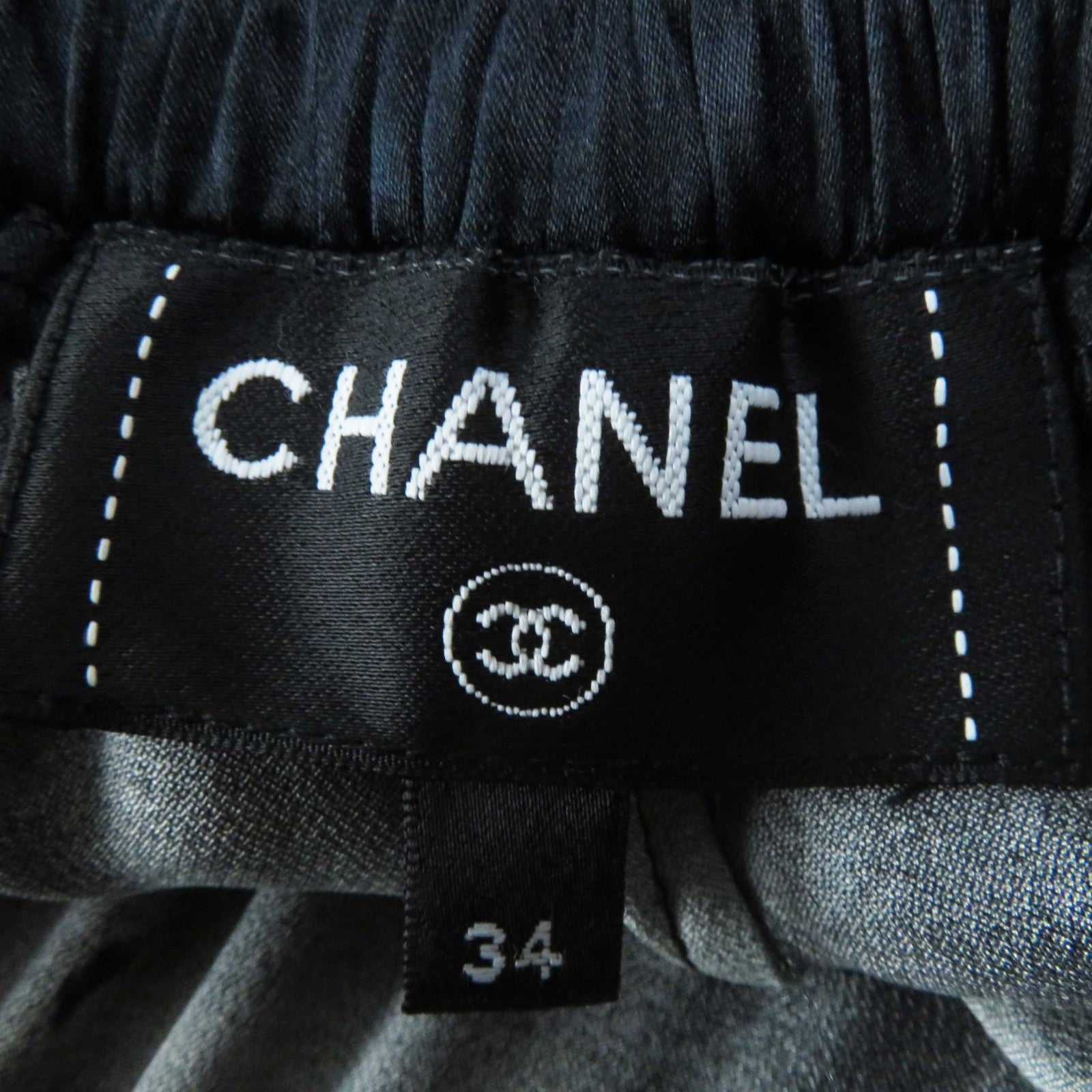 Chanel COCO Mark Long Skirt Black 34