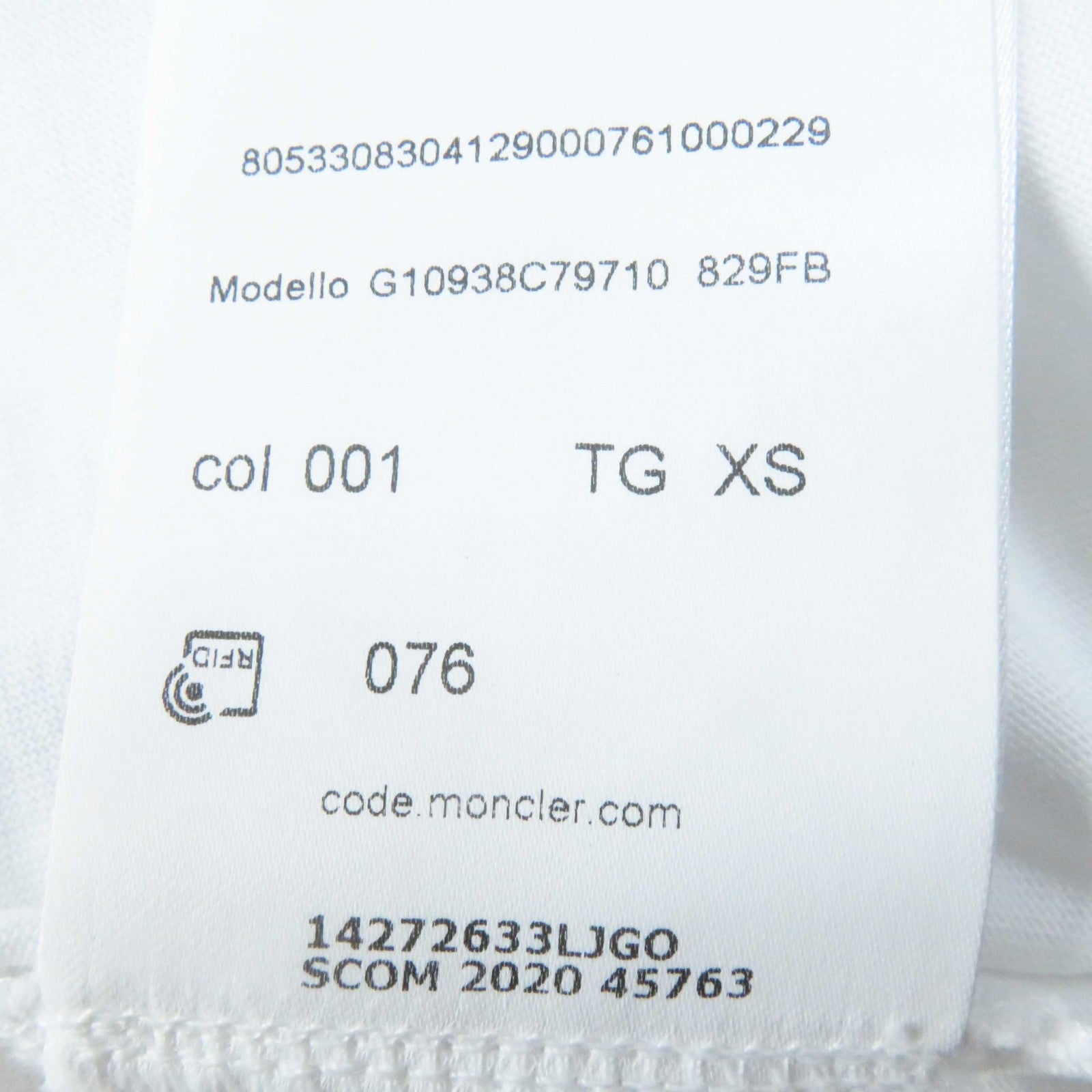 Moncler Cotton T-shirt XS White