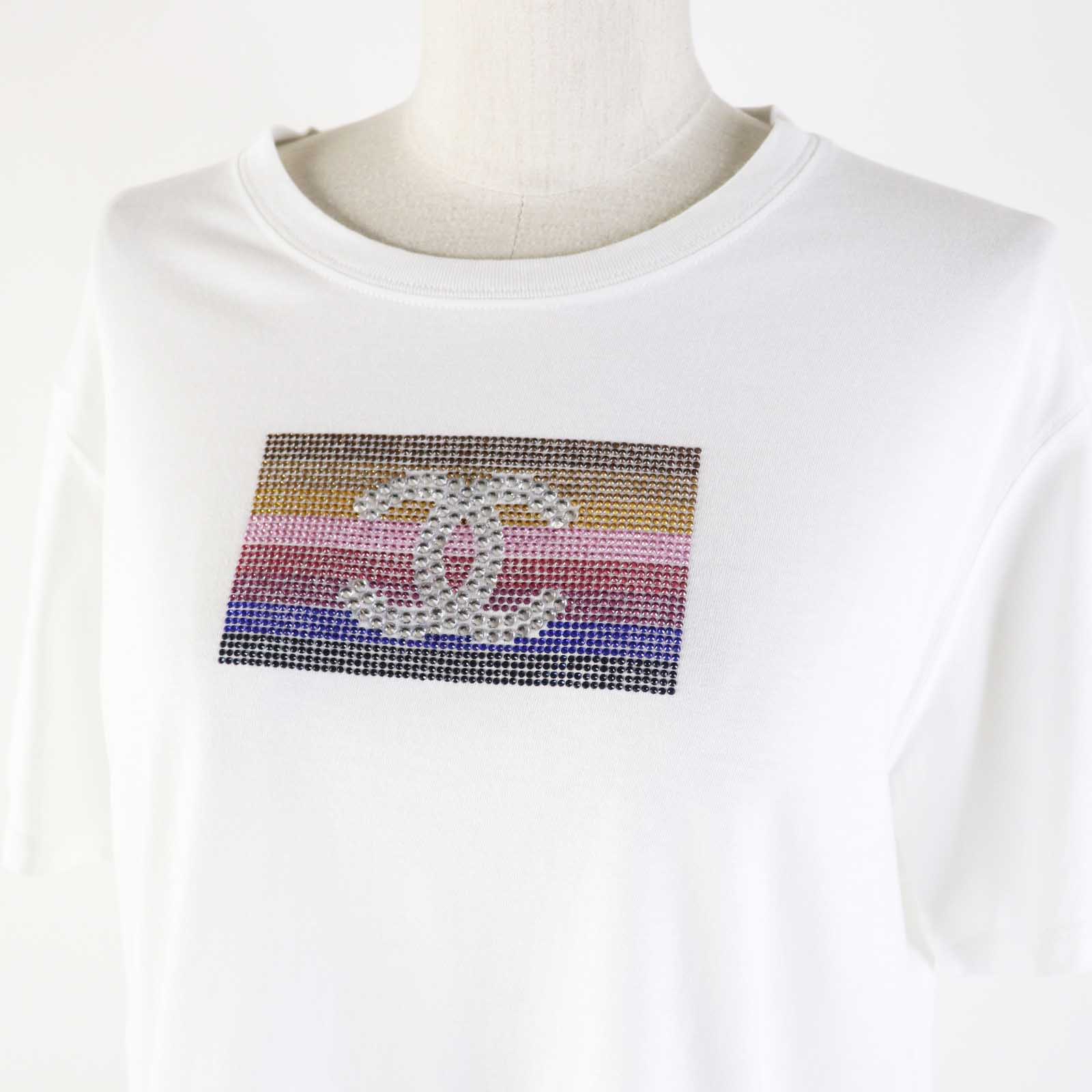 Chanel C63126 COCO Mark Rhinestone T-shirt