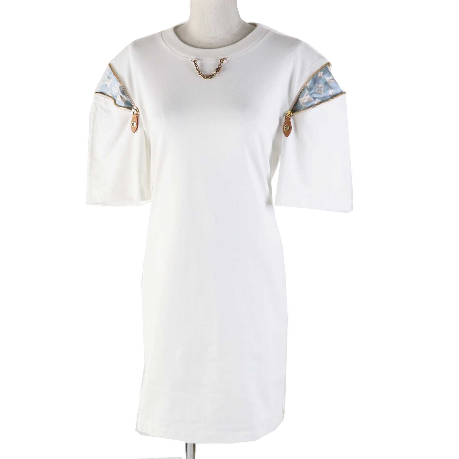 Louis Vuitton Zipper Sleeve T-shirt Dress XS