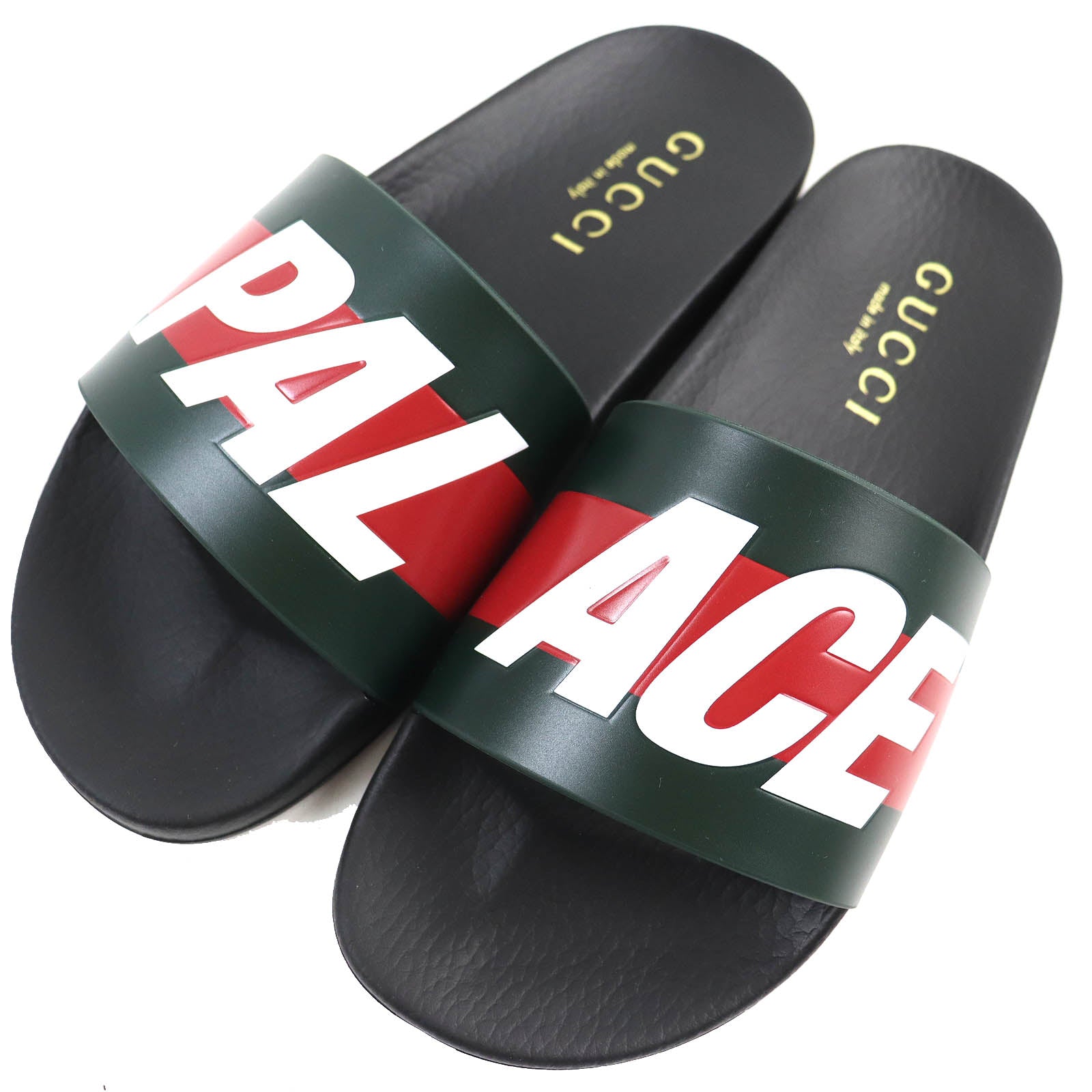 GUCCI Palace 723353 Logo Rubber Slides Sandals