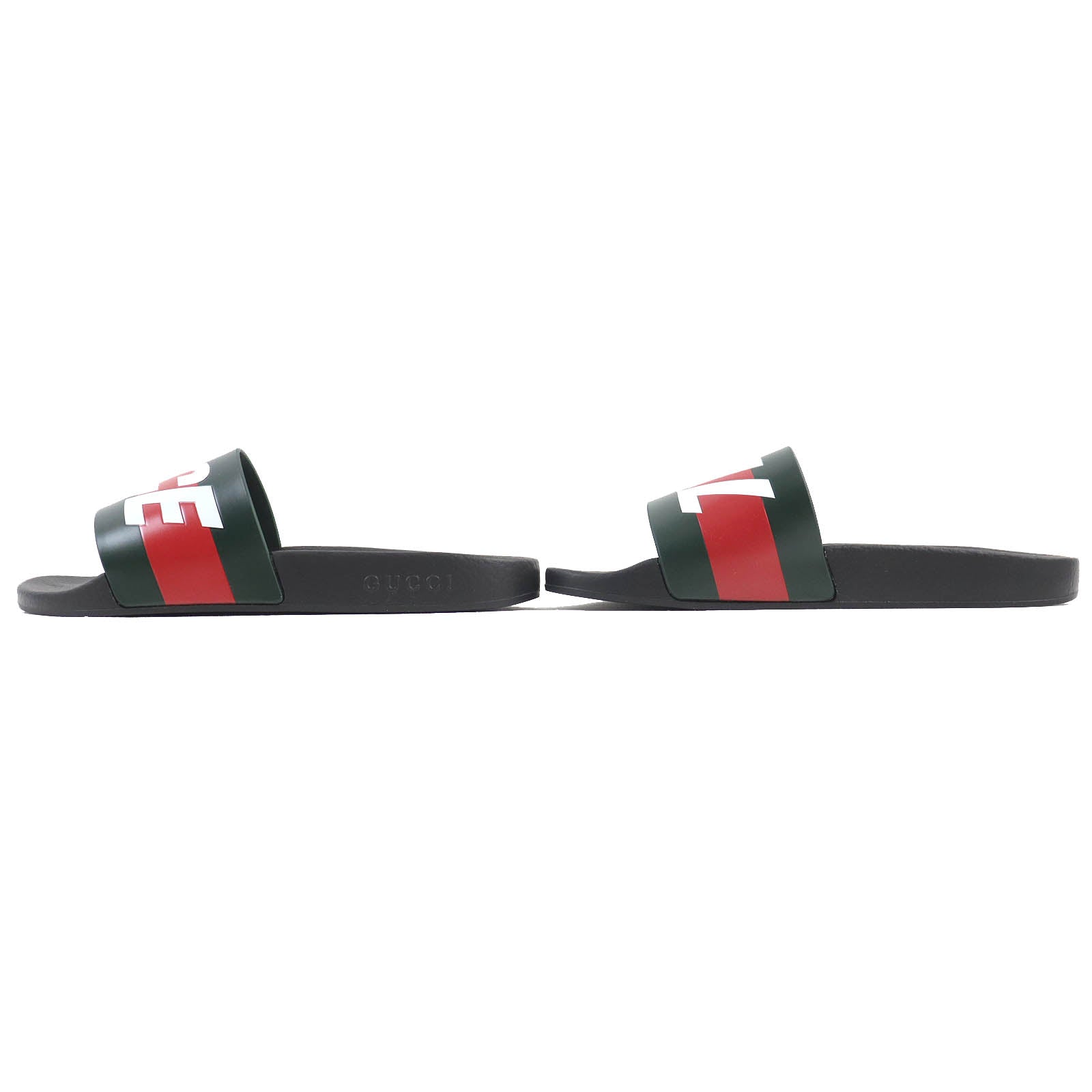 GUCCI Palace 723353 Logo Rubber Slides Sandals