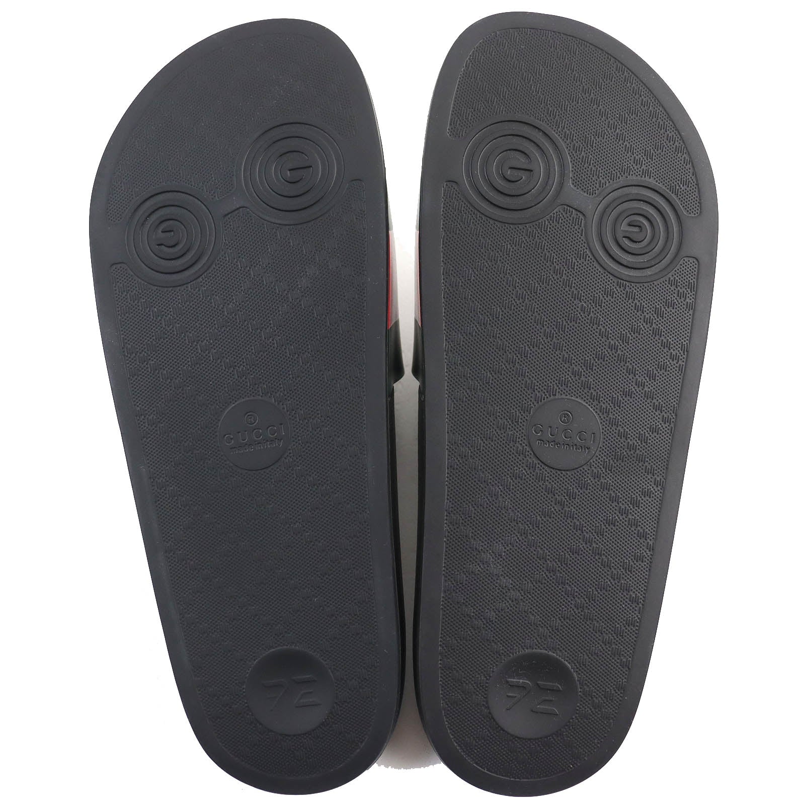 GUCCI Palace 723353 Logo Rubber Slides Sandals