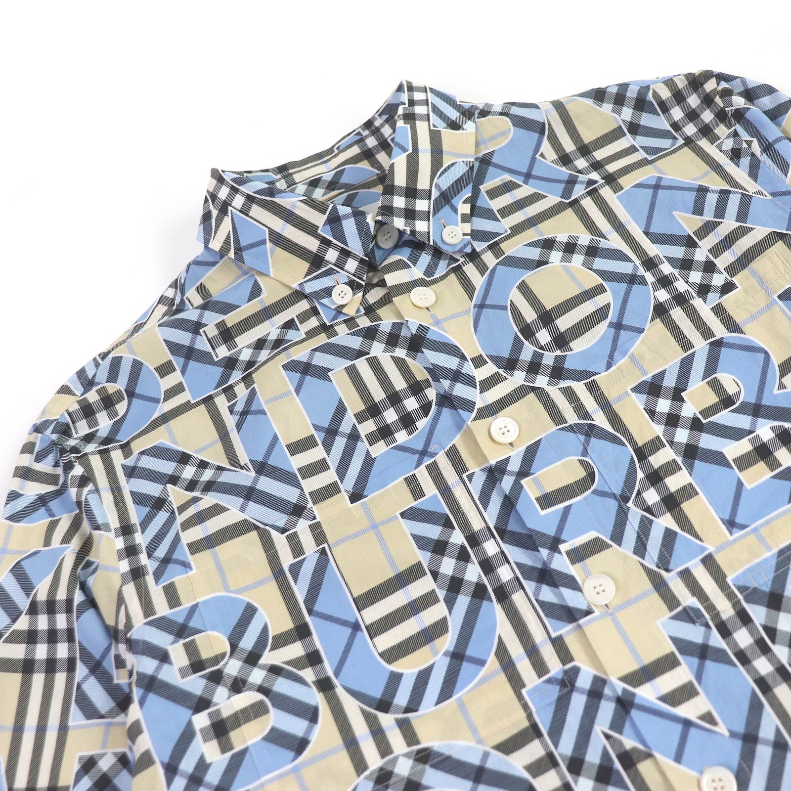 Burberry Tisci Check Logo Short Sleeve Shirt XS