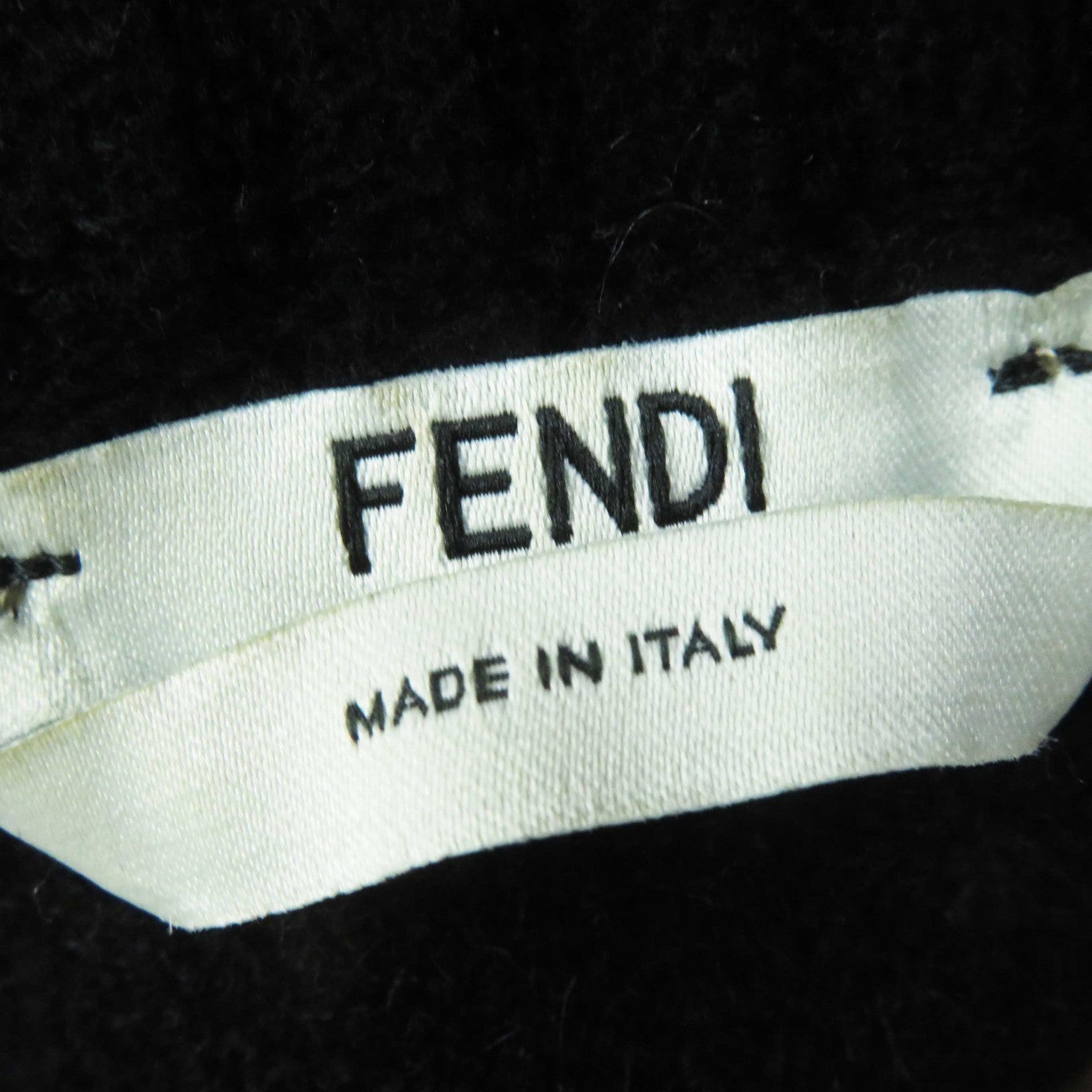 FENDI Zucca Pattern Knit Sweater Black 36