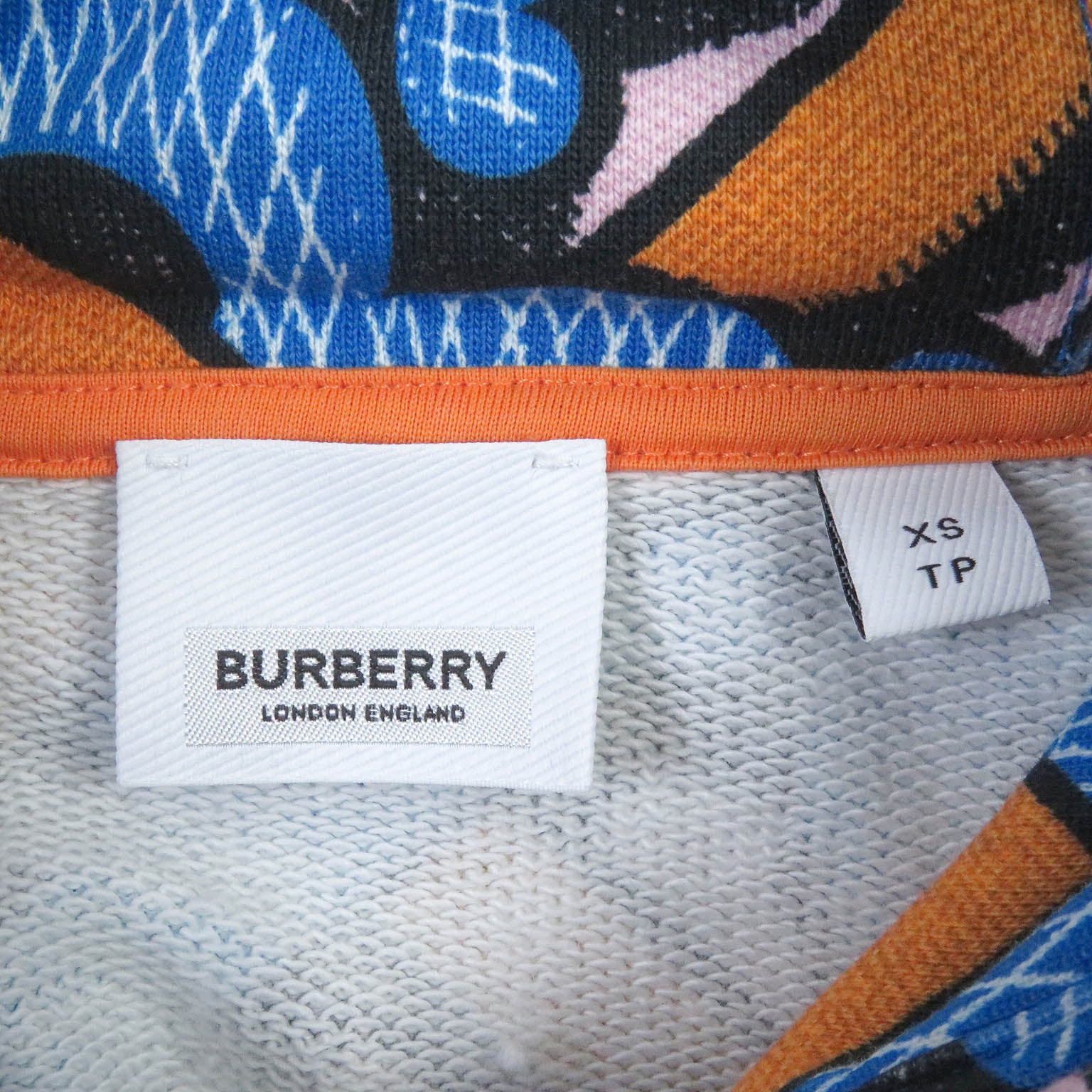 Burberry TB Monogram Pullover Hoodie Blue XS