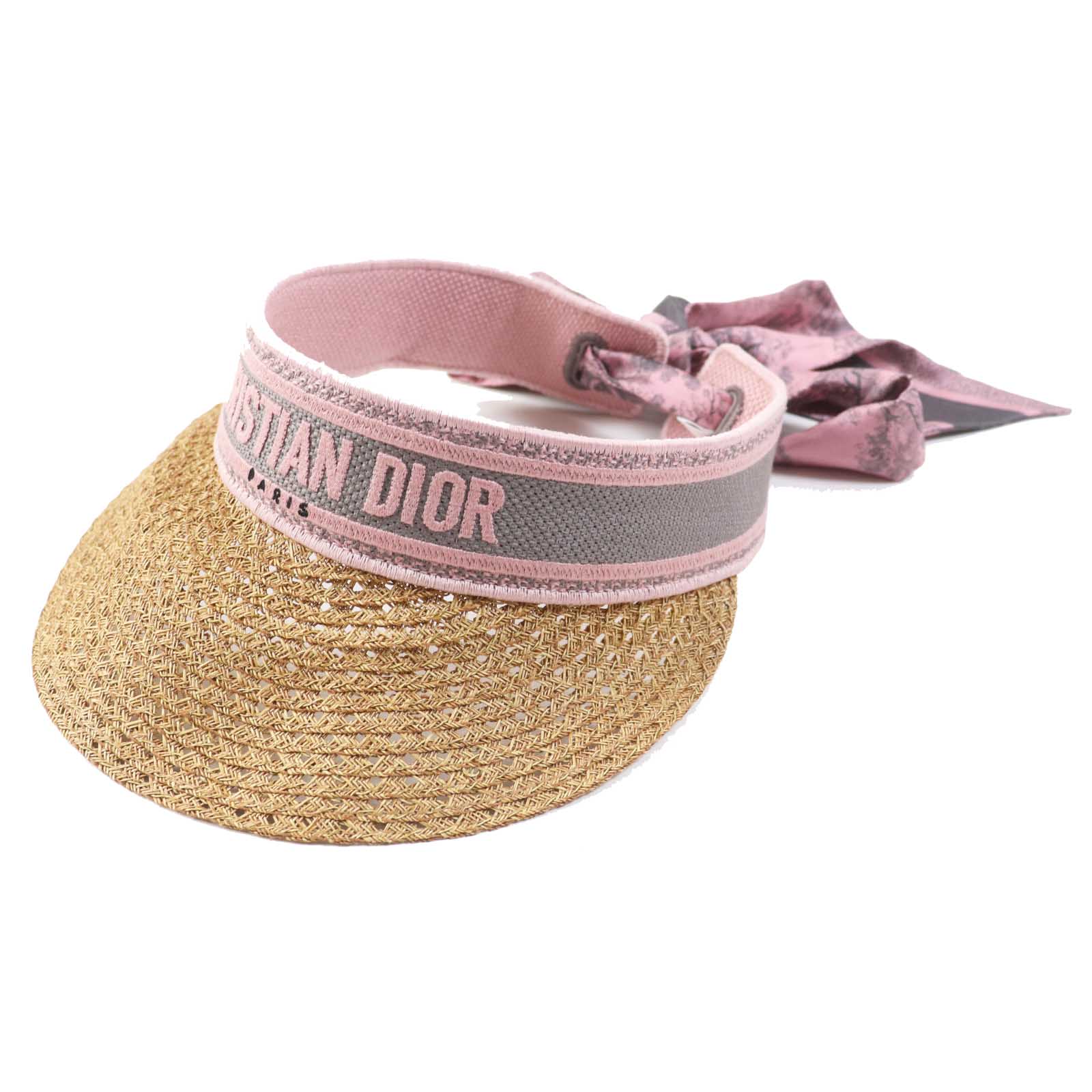 Dior D-Ocean Straw Sun Visor Hat