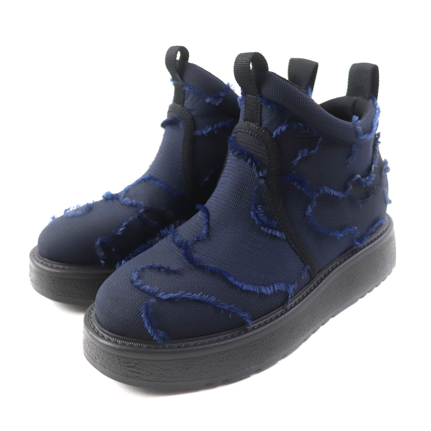 Dior NOMAD-D Fringe Camouflage Boots Navy 35