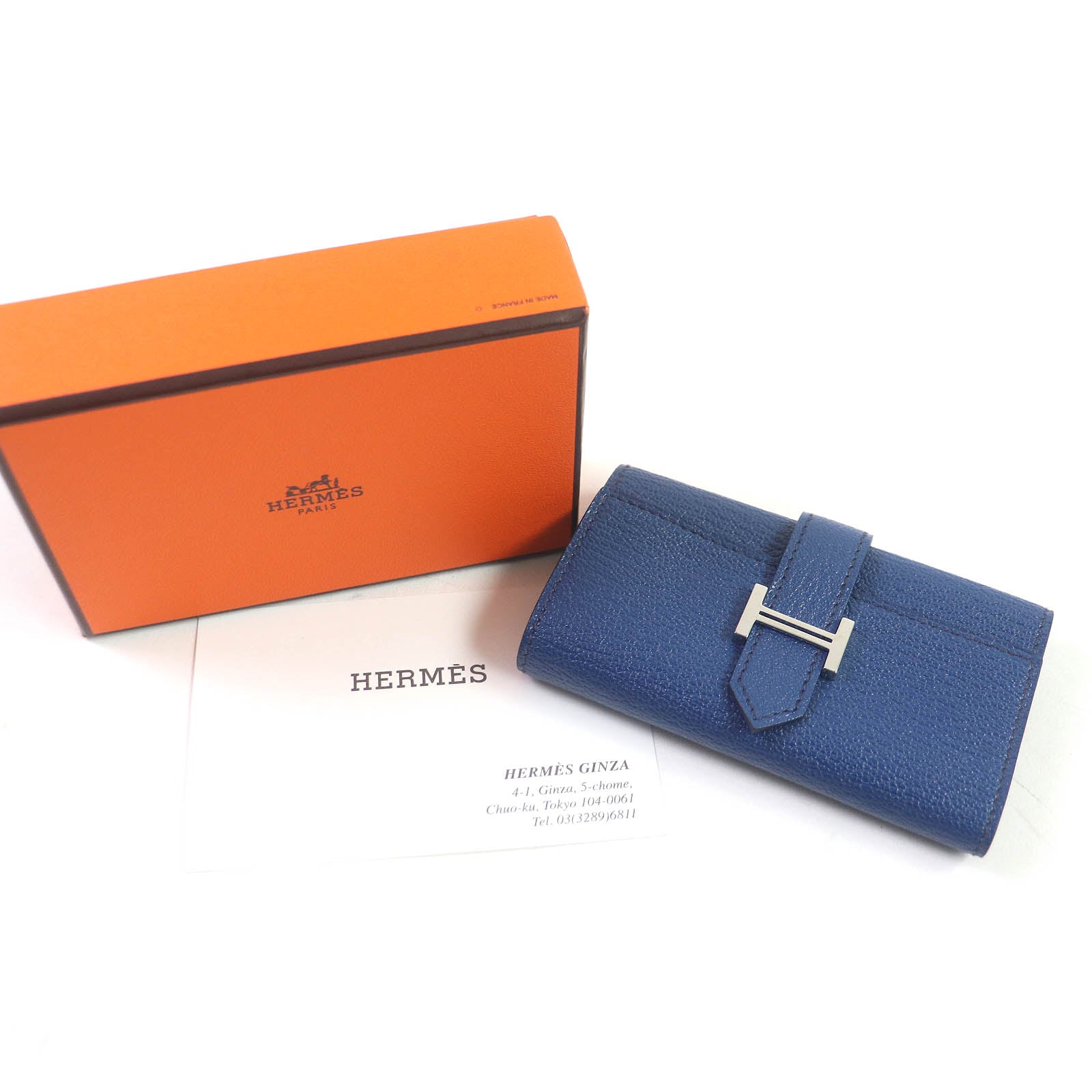 HERMES Chevre Leather 4 Row Key Holder