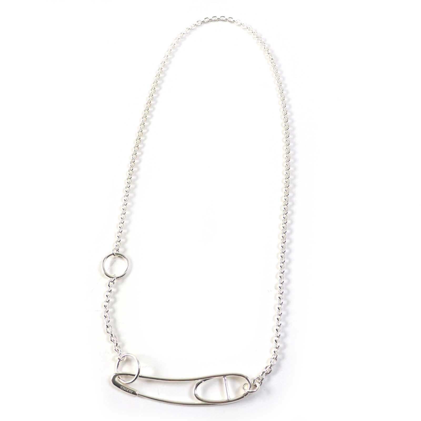 Hermes AG925 Silver Long Necklace