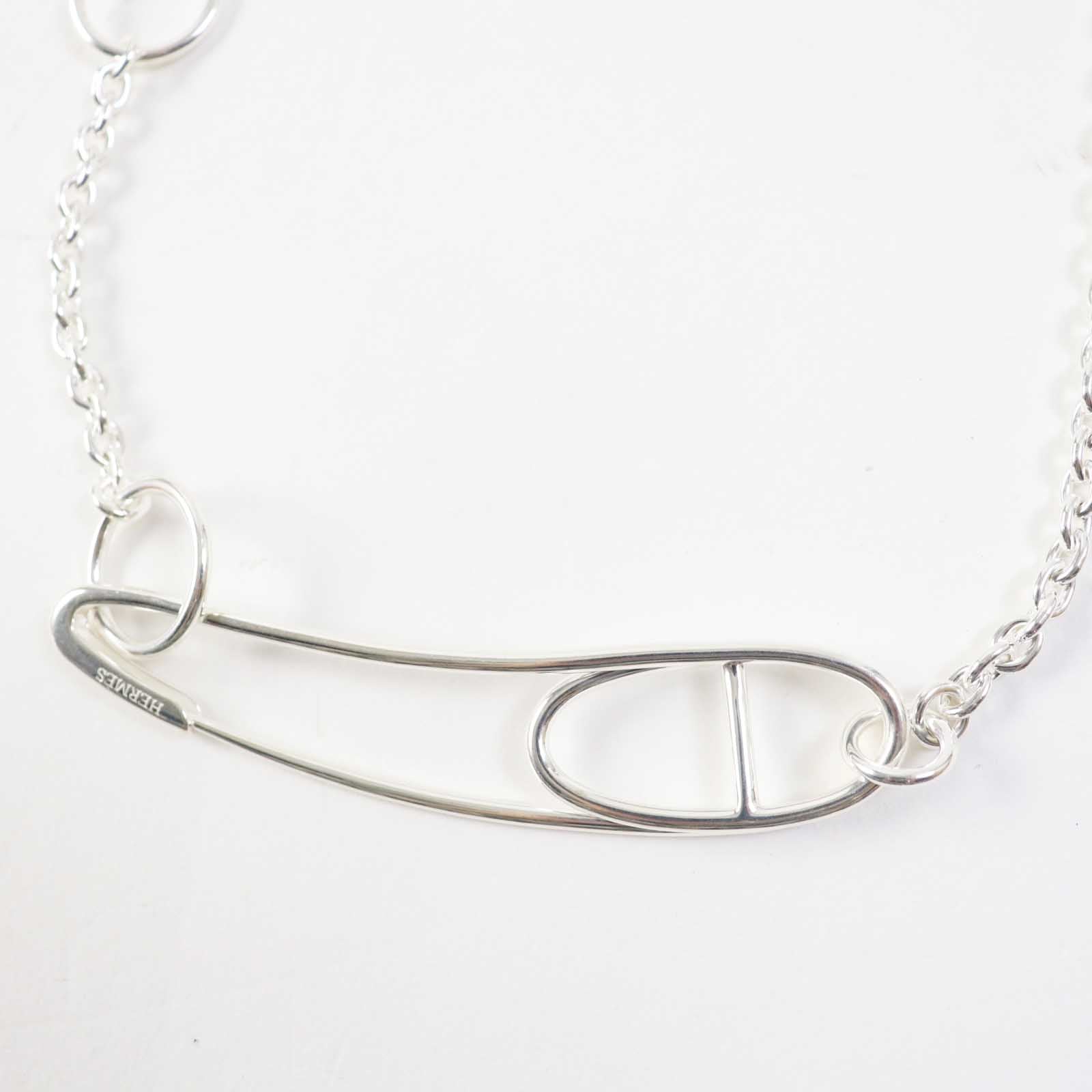 Hermes AG925 Silver Long Necklace