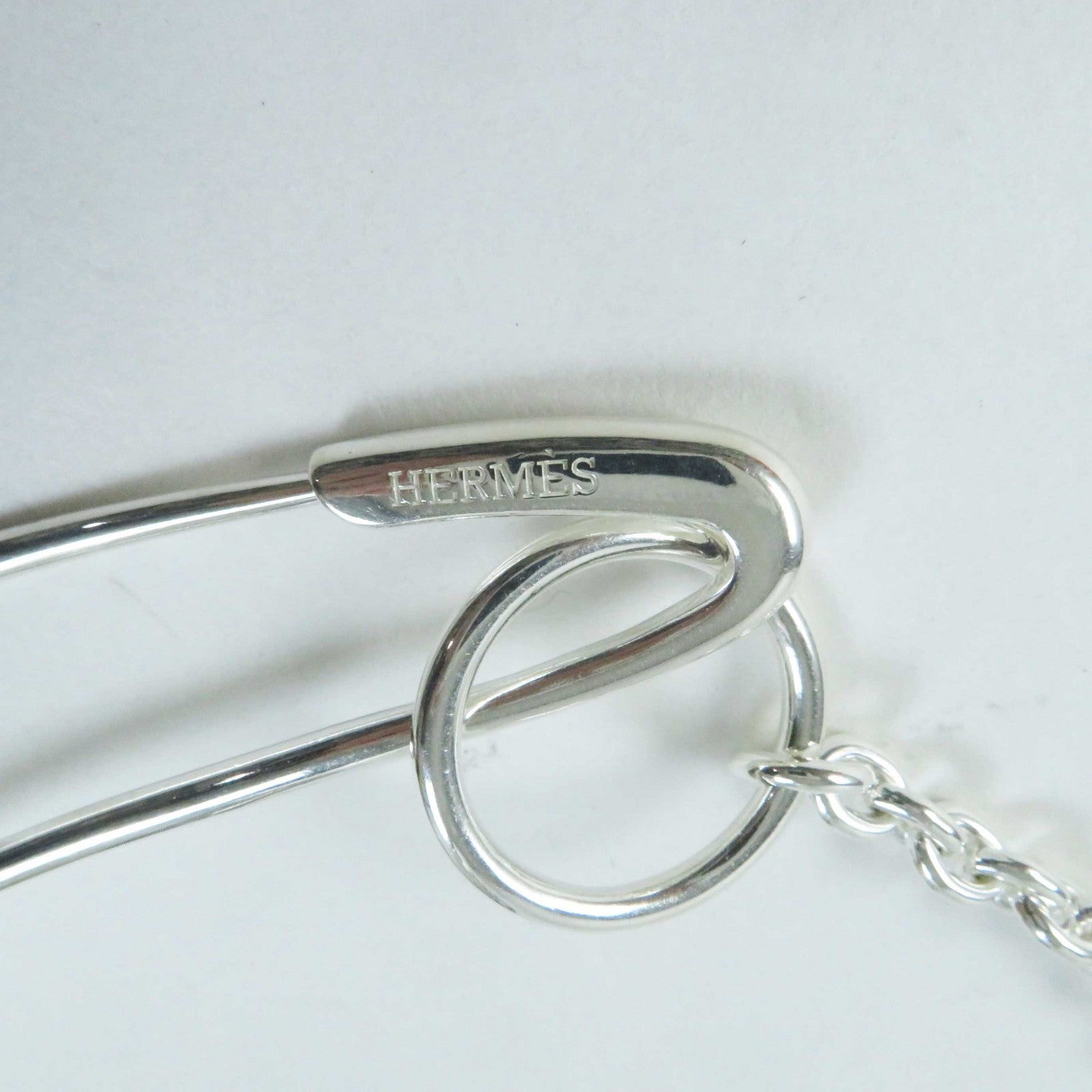 Hermes AG925 Silver Long Necklace