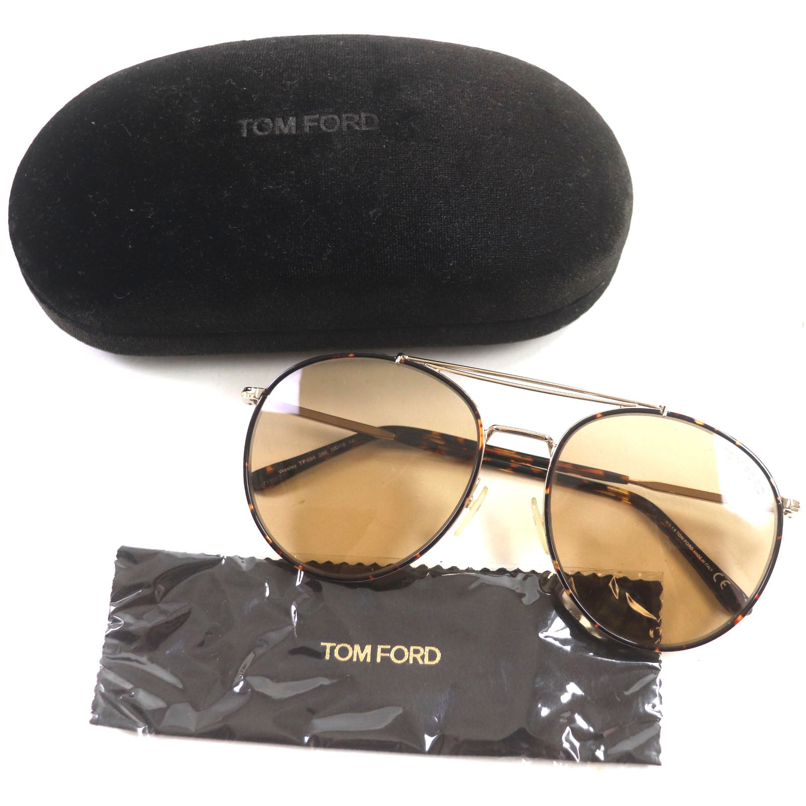 Tom Ford TF694 Wesley Metal Logo Sunglasses