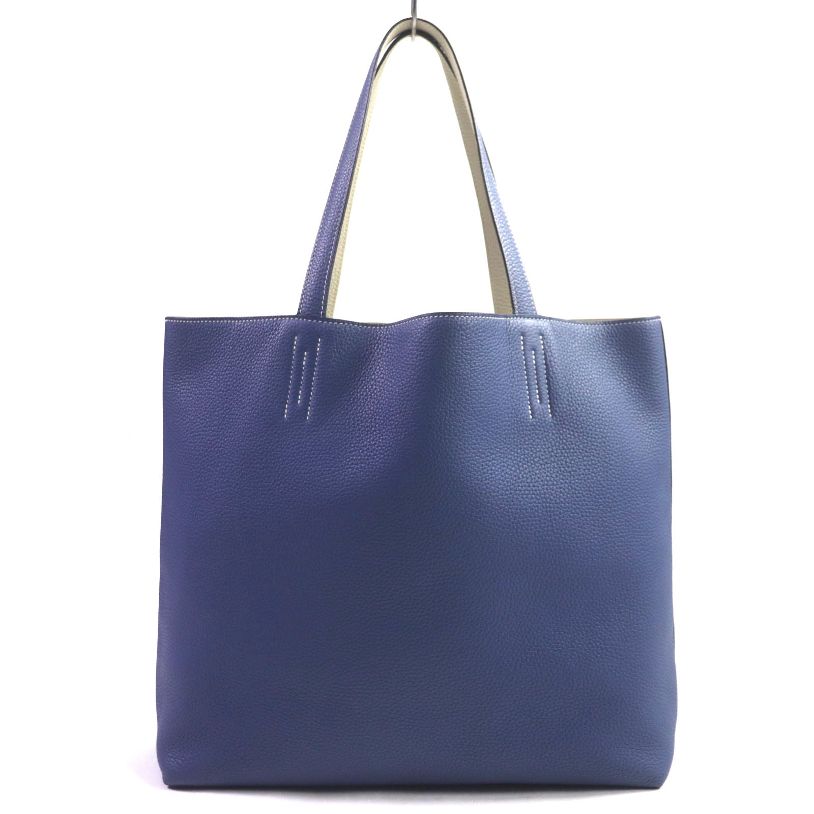 HERMES Doble Sense 45 Leather Tote Bag