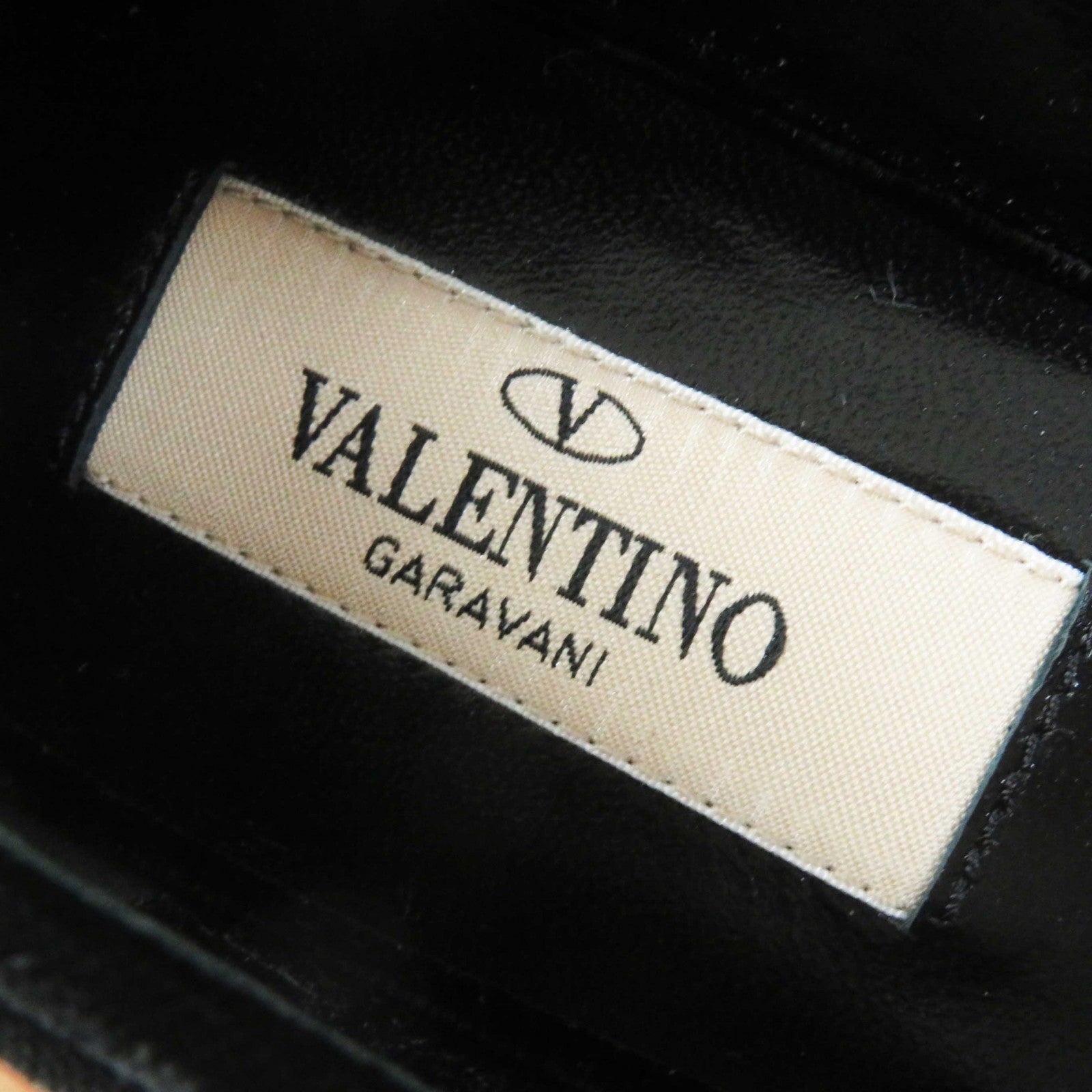 Valentino Velvet Pointed Toe Flats with Rock Studs